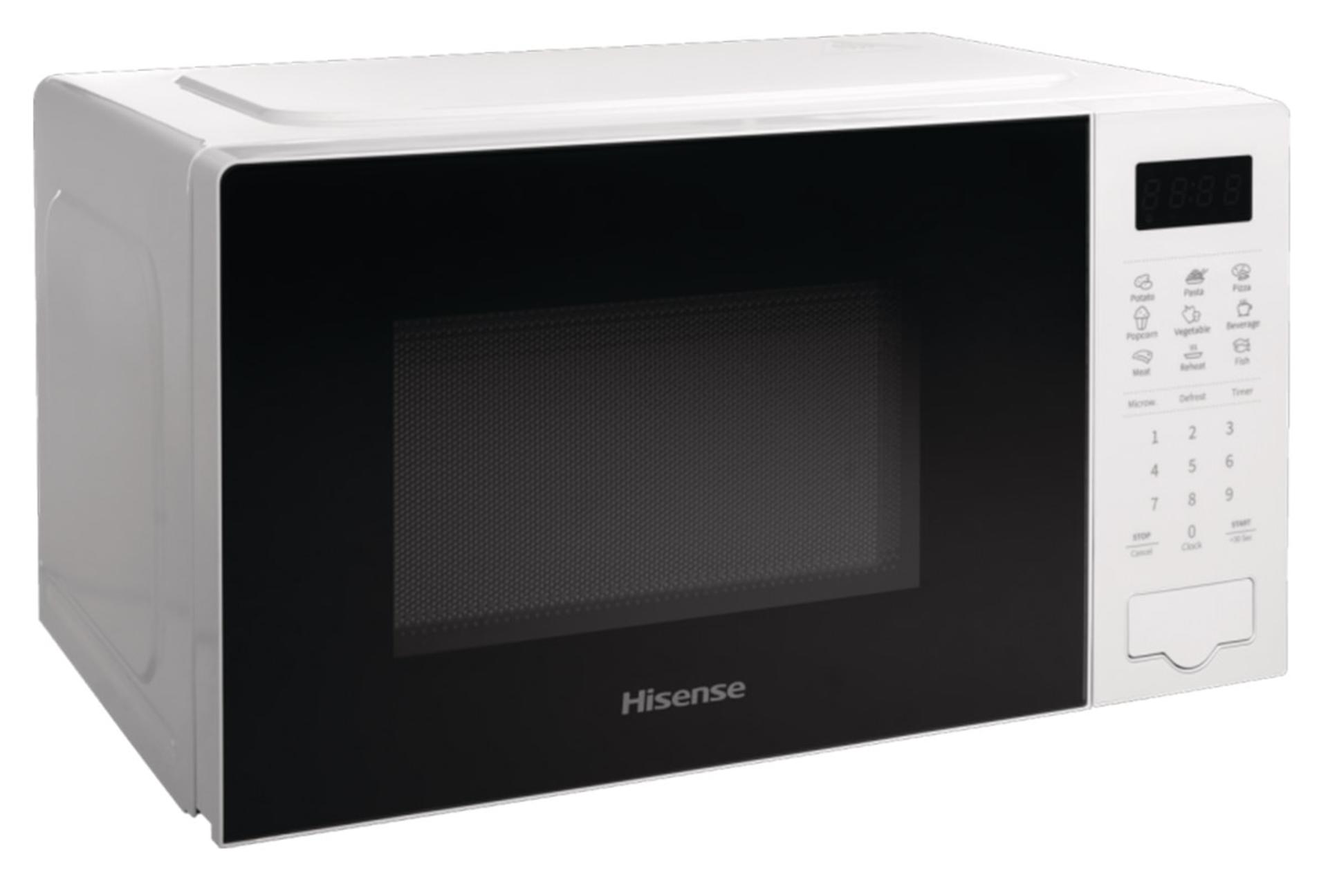 مایکروفر هایسنس Hisense H20MOWS4 نمای جلو و چپ