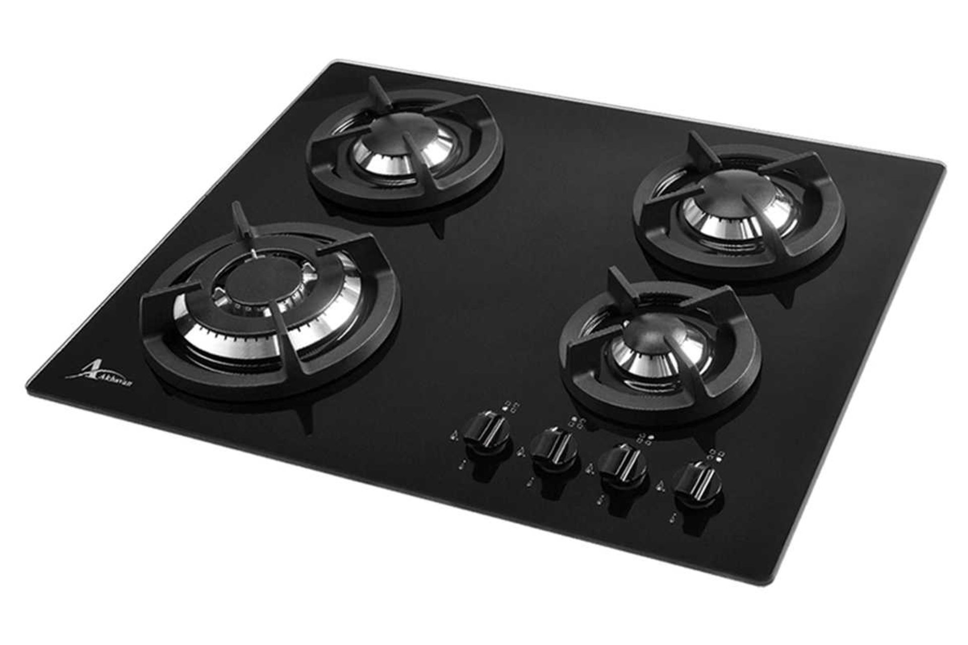 نمای سمت راست اجاق گاز صفحه ای شیشه ای اخوان V26