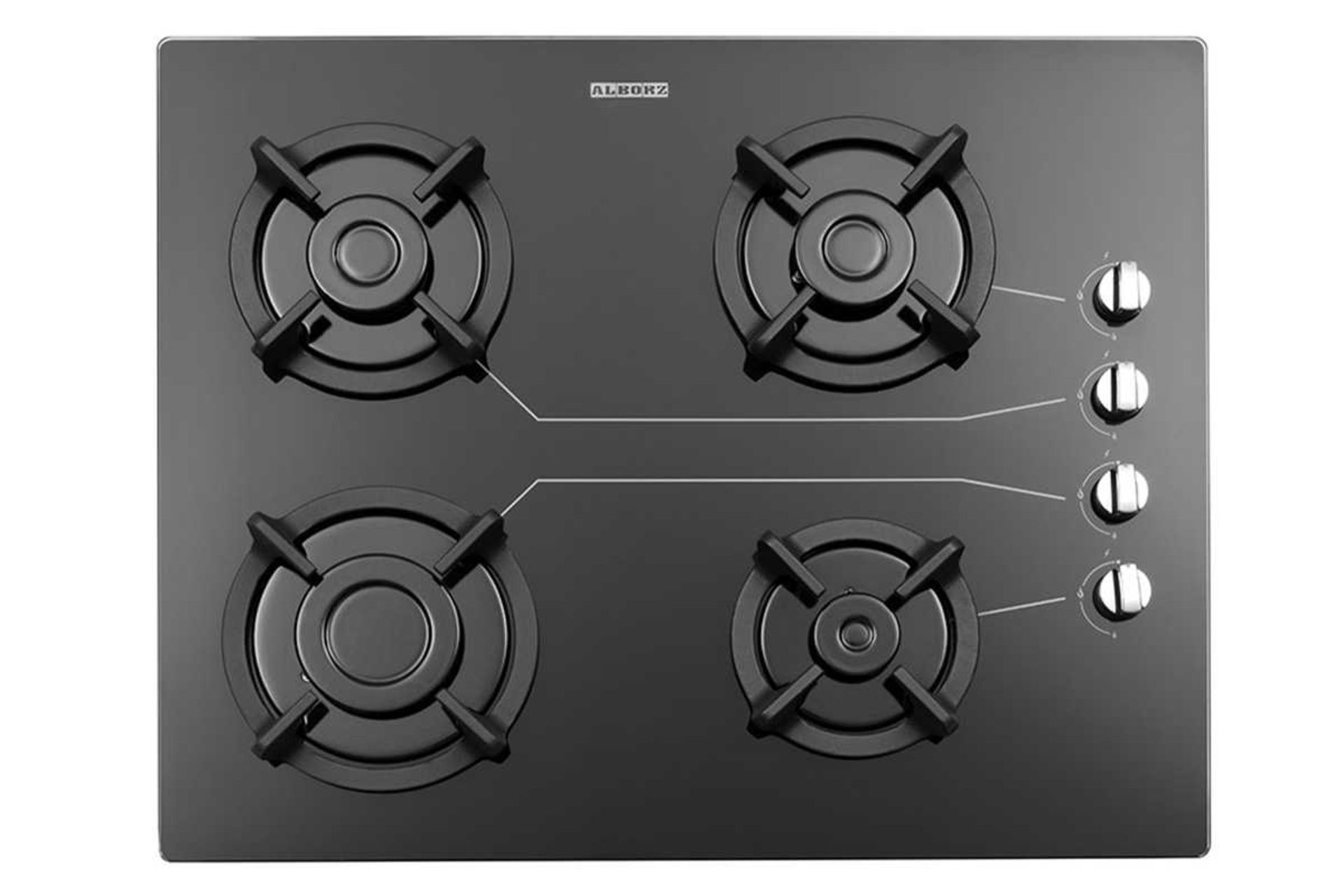 نمای بالای اجاق گاز صفحه ای استیل البرز G-4651