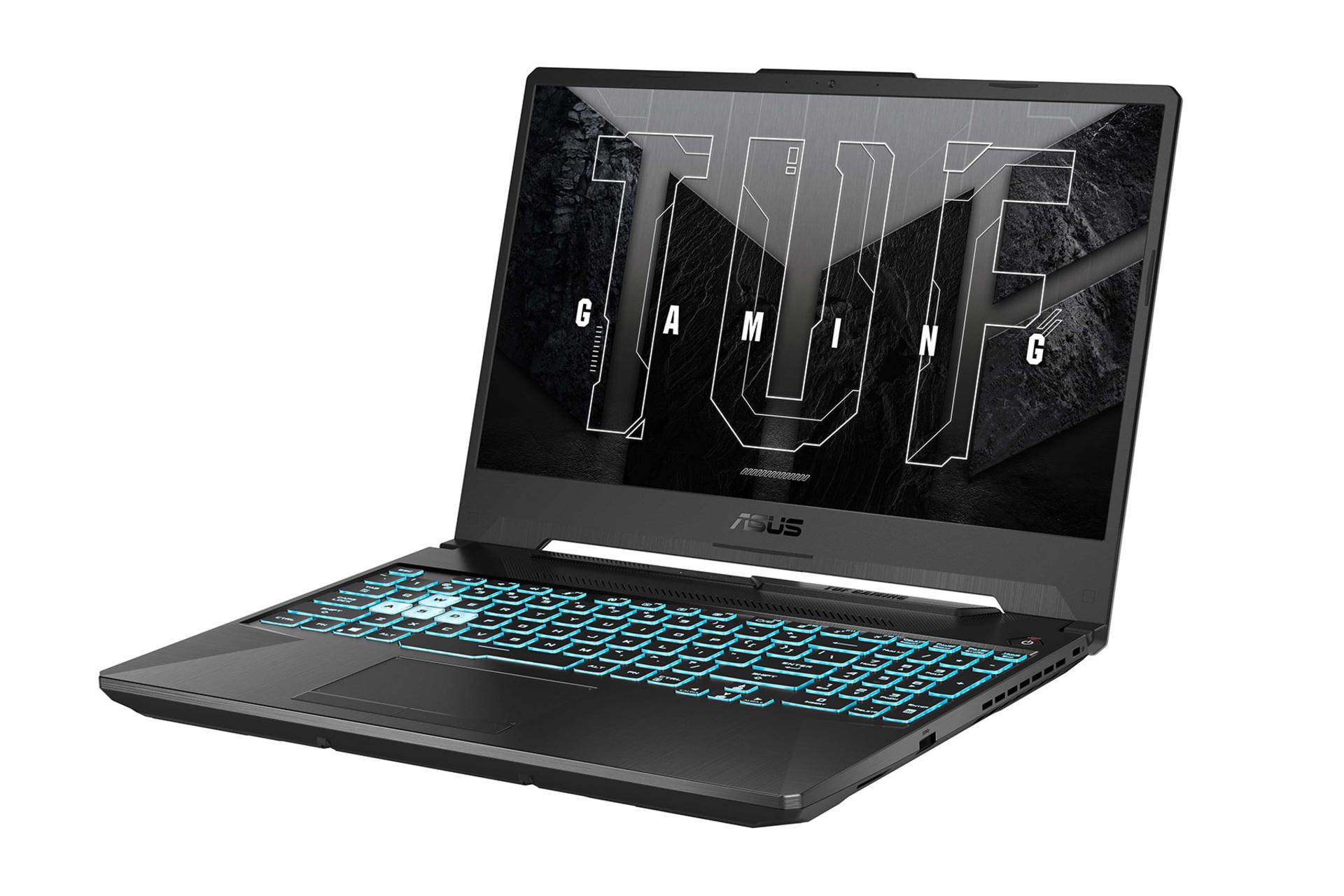 لپ تاپ ایسوس ASUS TUF Gaming A15 FA506NFR نمای جلو و راست
