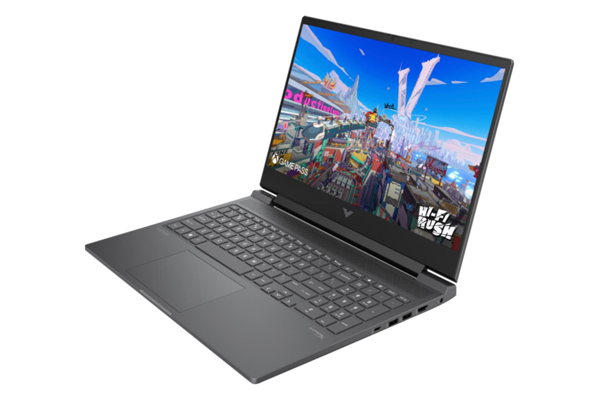 لپ تاپ اچ پی HP Victus 16-r1008nia نمای جلو و راست