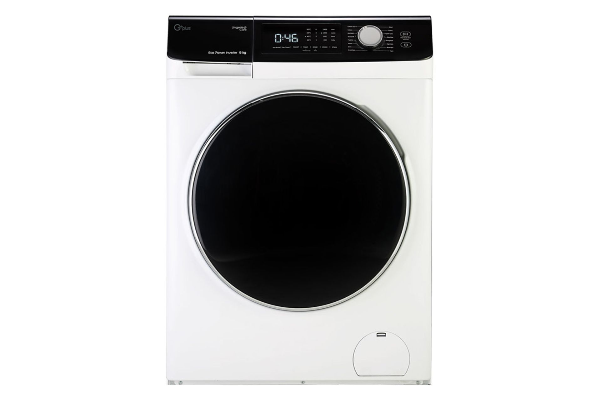 ماشین لباسشویی جی پلاس Gplus GWM-K9540 رنگ سفید نمای جلو