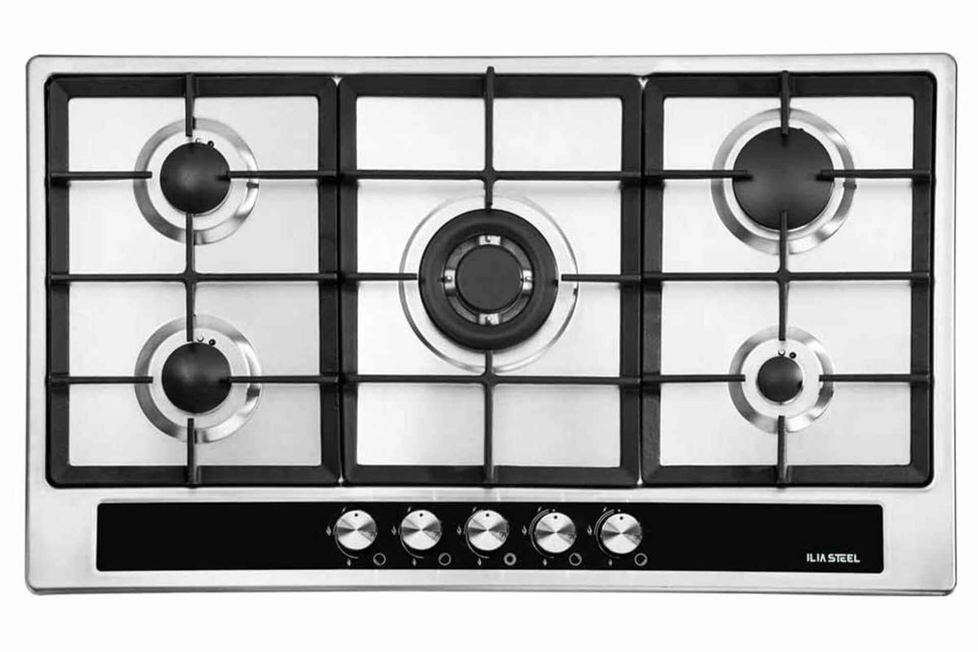 نمای بالای اجاق گاز صفحه ای ایلیا استیل S-512