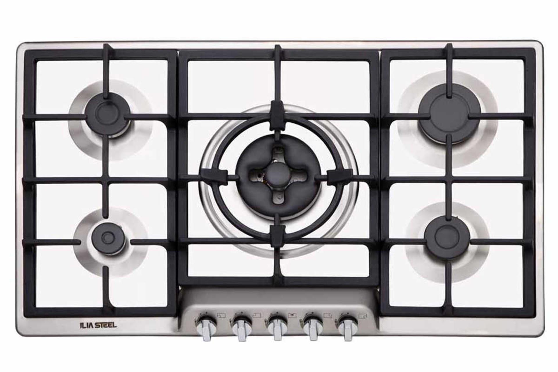 نمای بالای اجاق گاز صفحه ای ایلیا استیل S-502