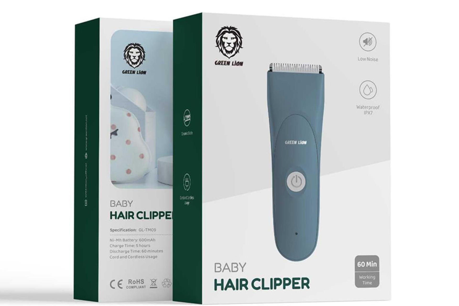 ماشین اصلاح کودک گرین لاین Green Lion Baby Hair Clipper جعبه و بسته بندی