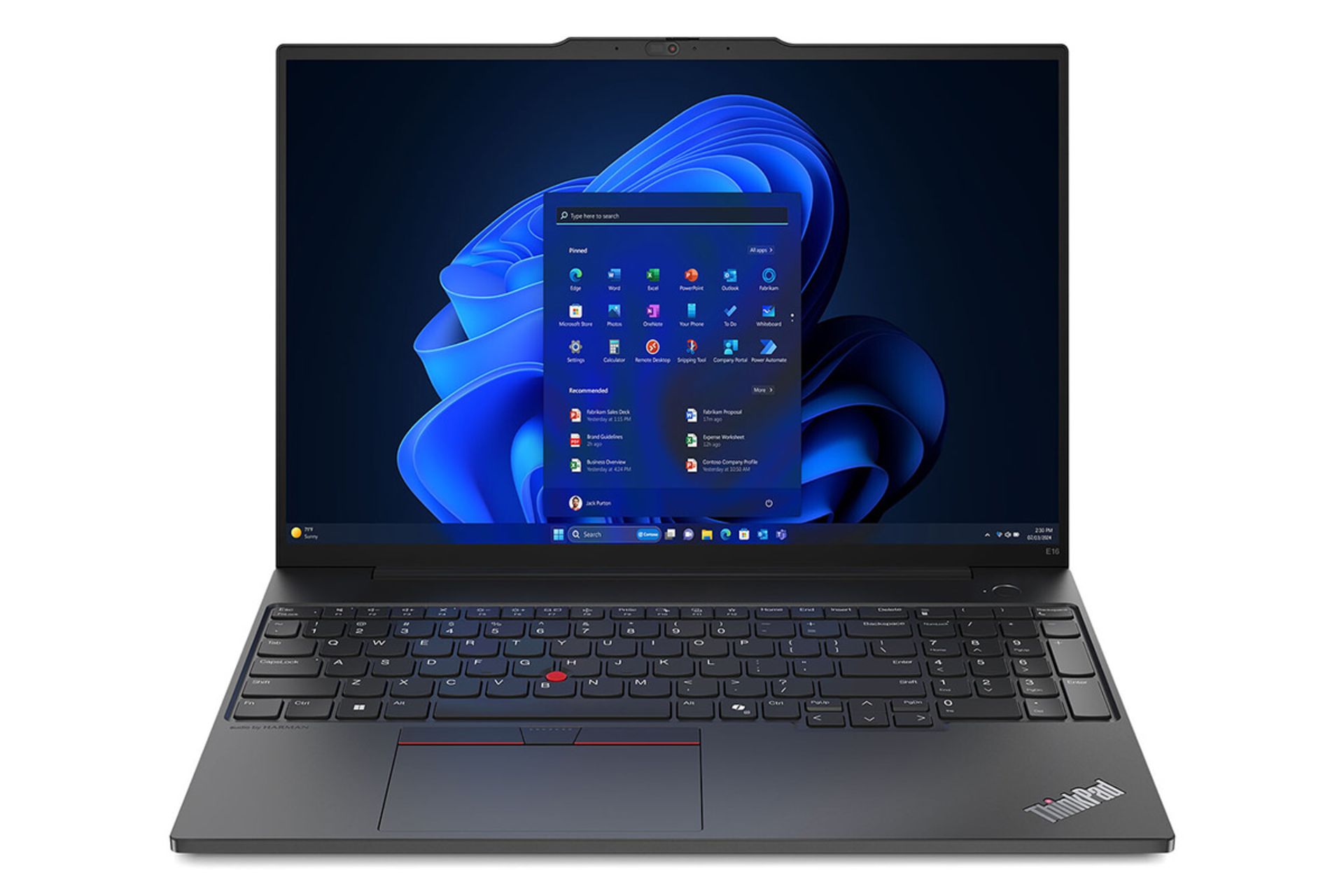 لپ تاپ لنوو Lenovo ThinkPad E16 Gen 2 نمای جلو