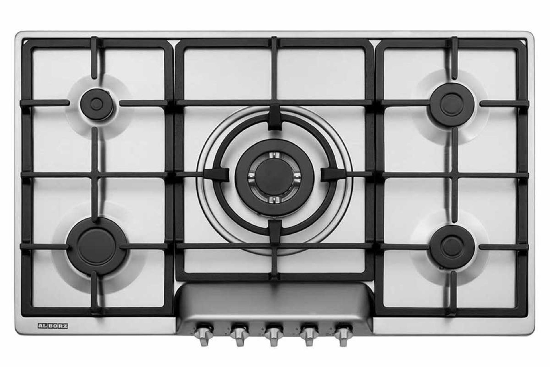نمای بالای اجاق گاز صفحه ای استیل البرز S-5957