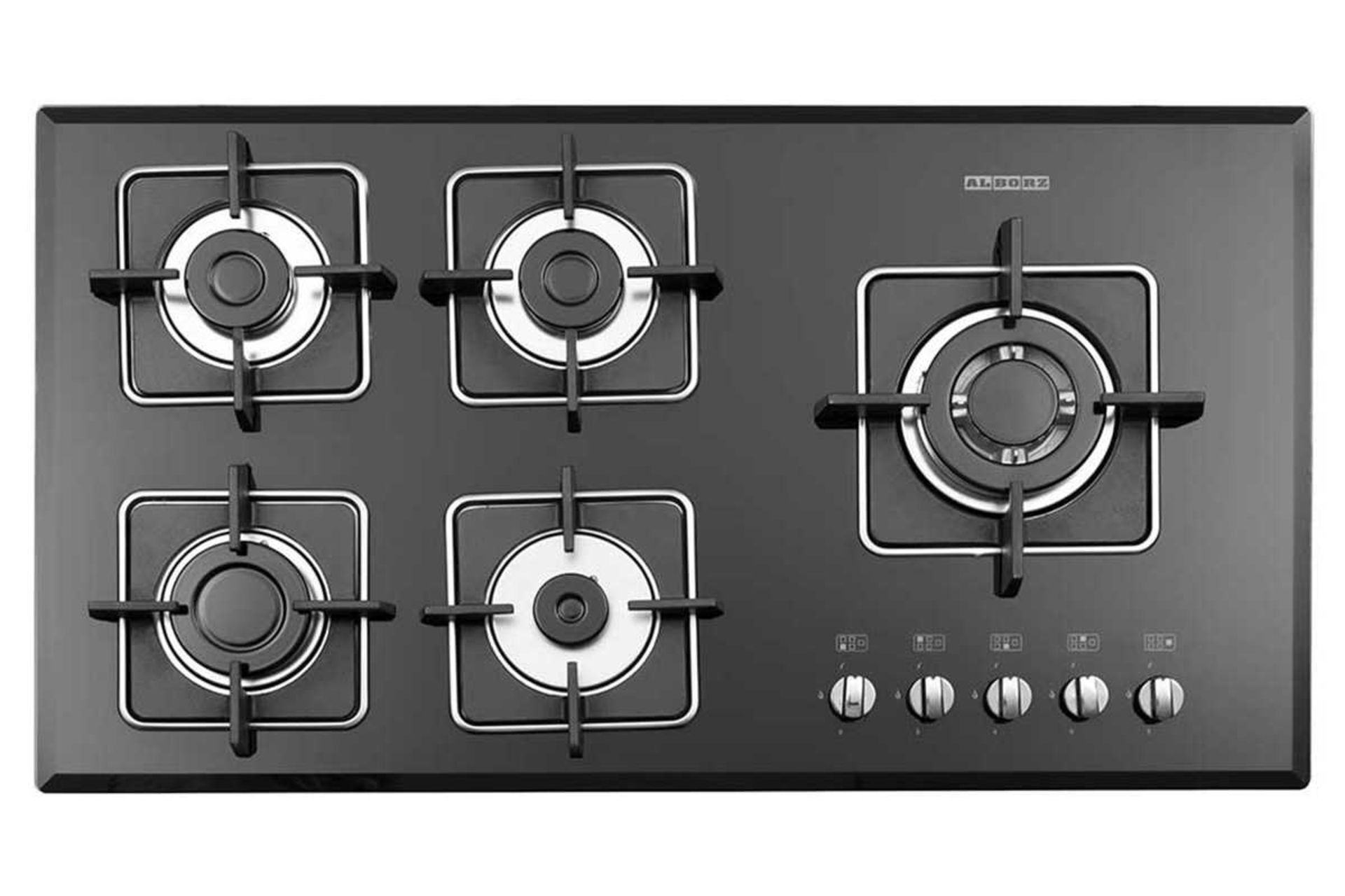 نمای بالای اجاق گاز صفحه ای استیل البرز G-5959