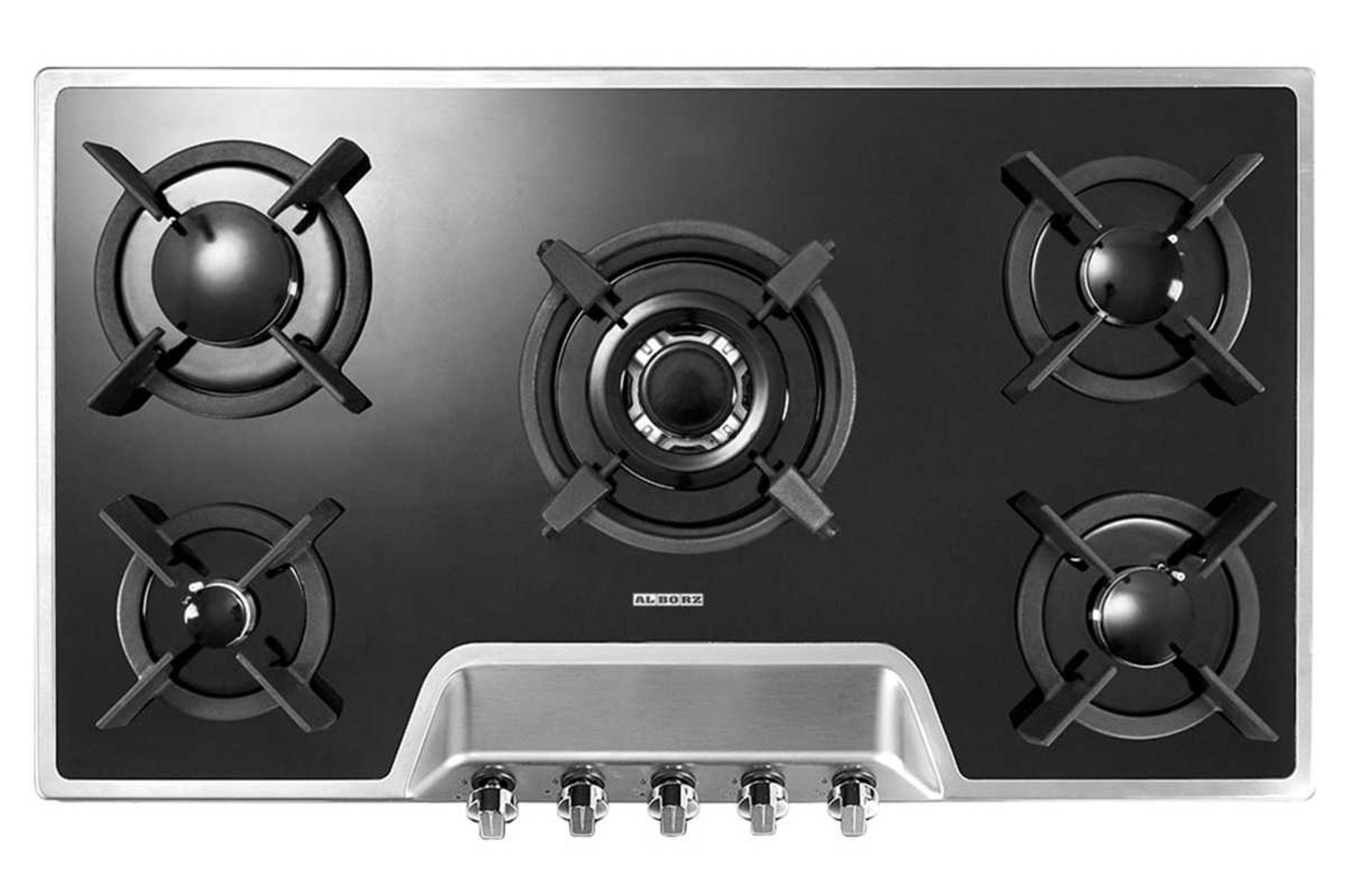 نمای بالای اجاق گاز صفحه ای استیل البرز G-5901 S