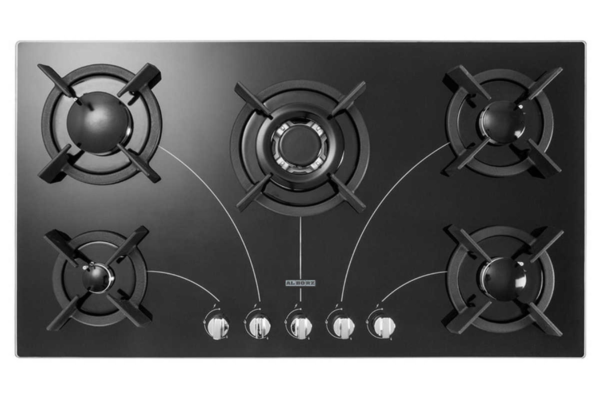 نمای بالای اجاق گاز صفحه ای استیل البرز G-5908