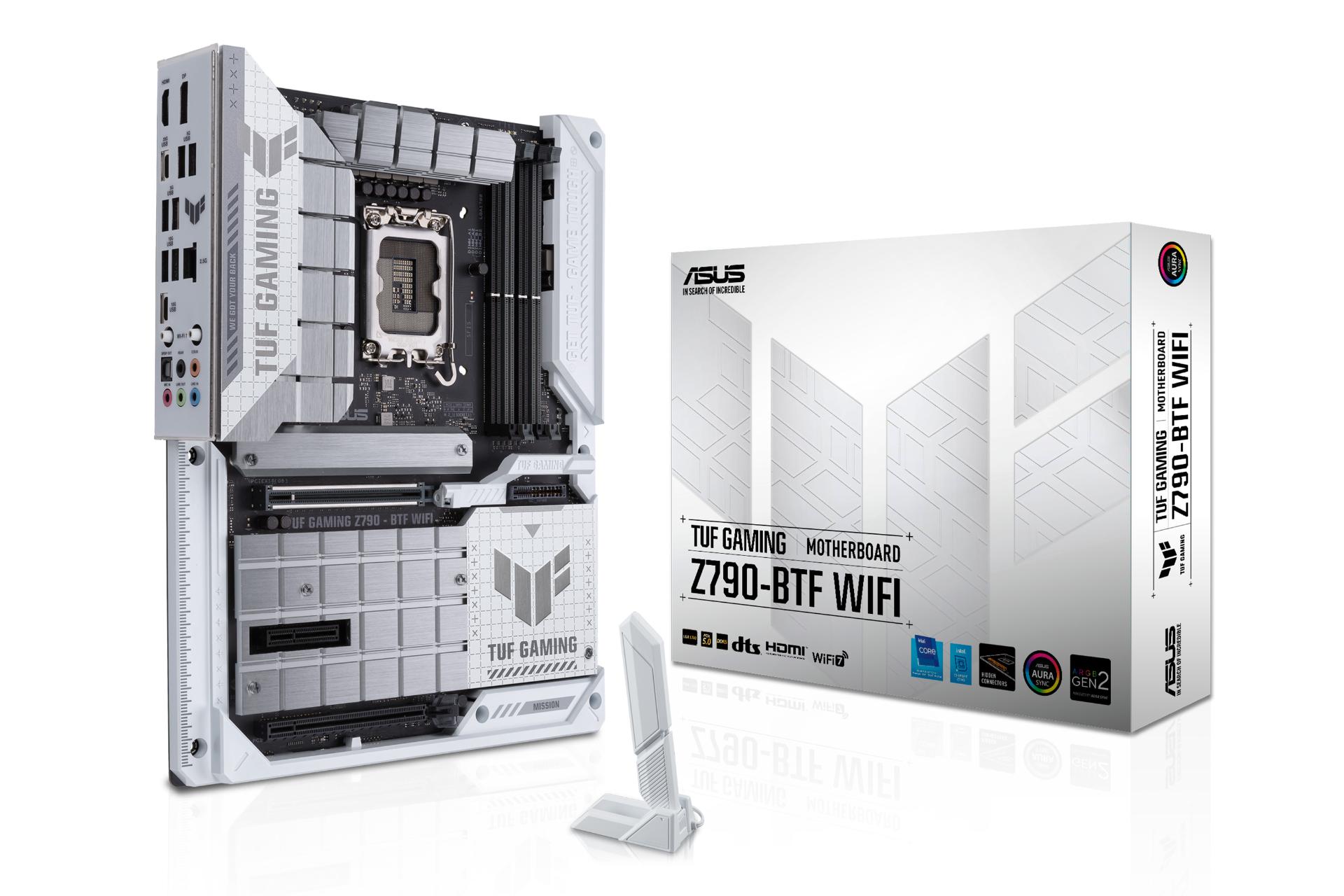 مادربرد ایسوس ASUS TUF GAMING Z790-BTF WIFI به همراه آنتن وای فای و جعبه