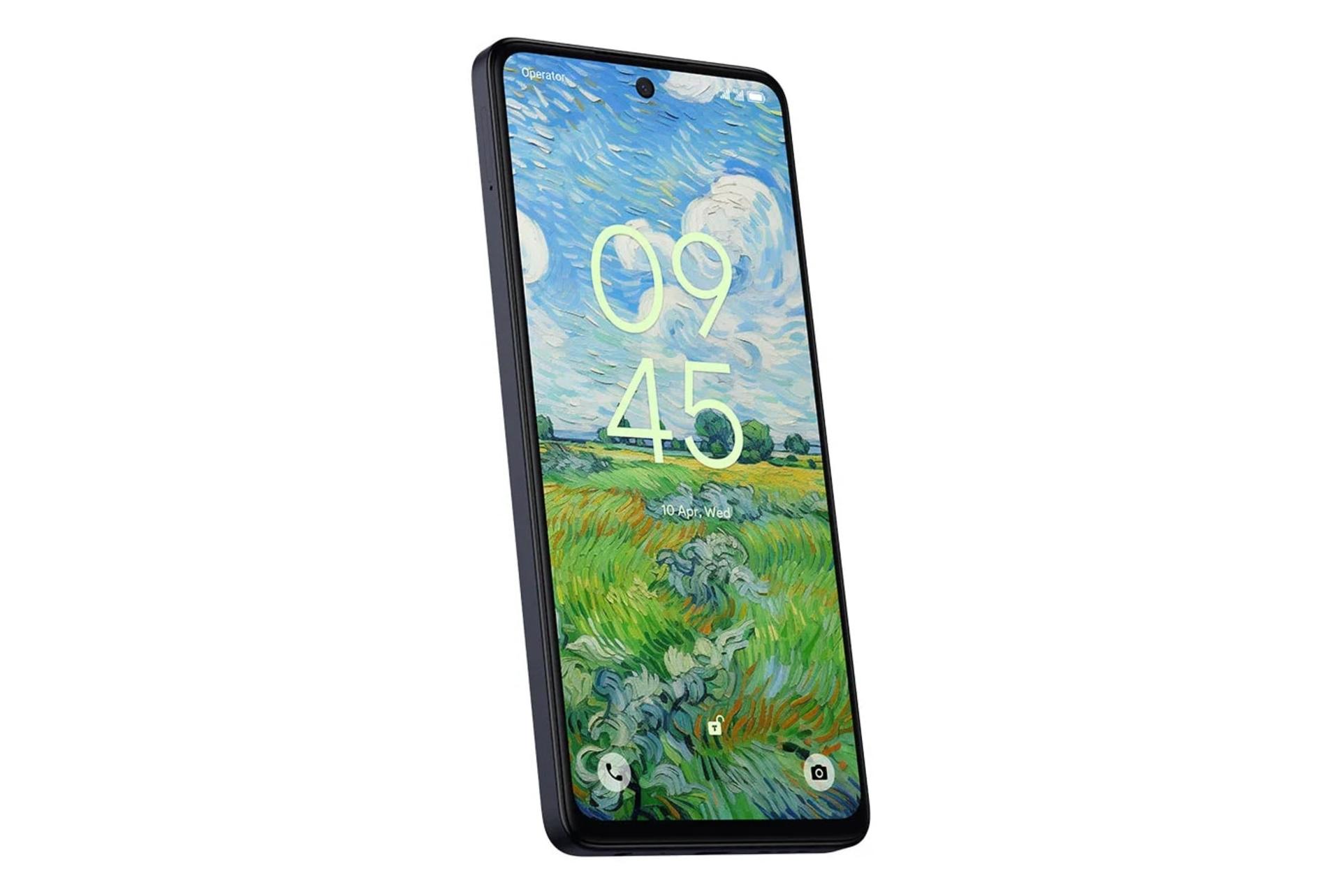 سمت چپ پنل جلوی گوشی موبایل تی سی ال 50 پرو نکست پیپر 5G خاکستری تیره / TCL 50 Pro NxtPaper 5G