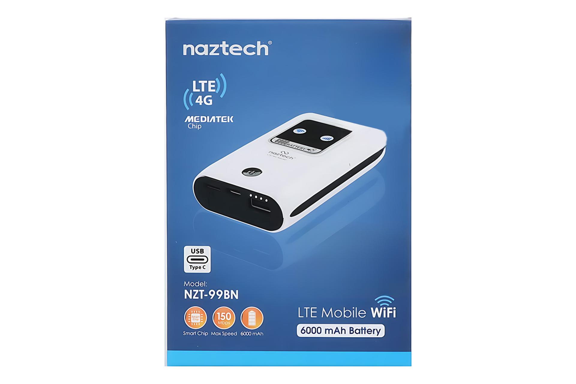 جعبه مودم و روتر سیم‌ کارتی نزتک Naztech NZT-99BN