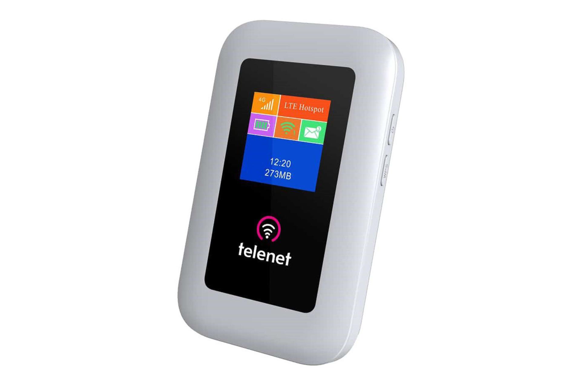 نمای کناری مودم و روتر سیم‌ کارتی تلنت Telenet MF960V