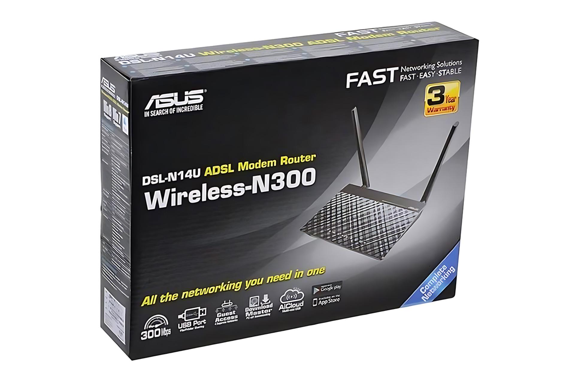 جعبه مودم - روتر ایسوس ASUS DSL-N14U B1