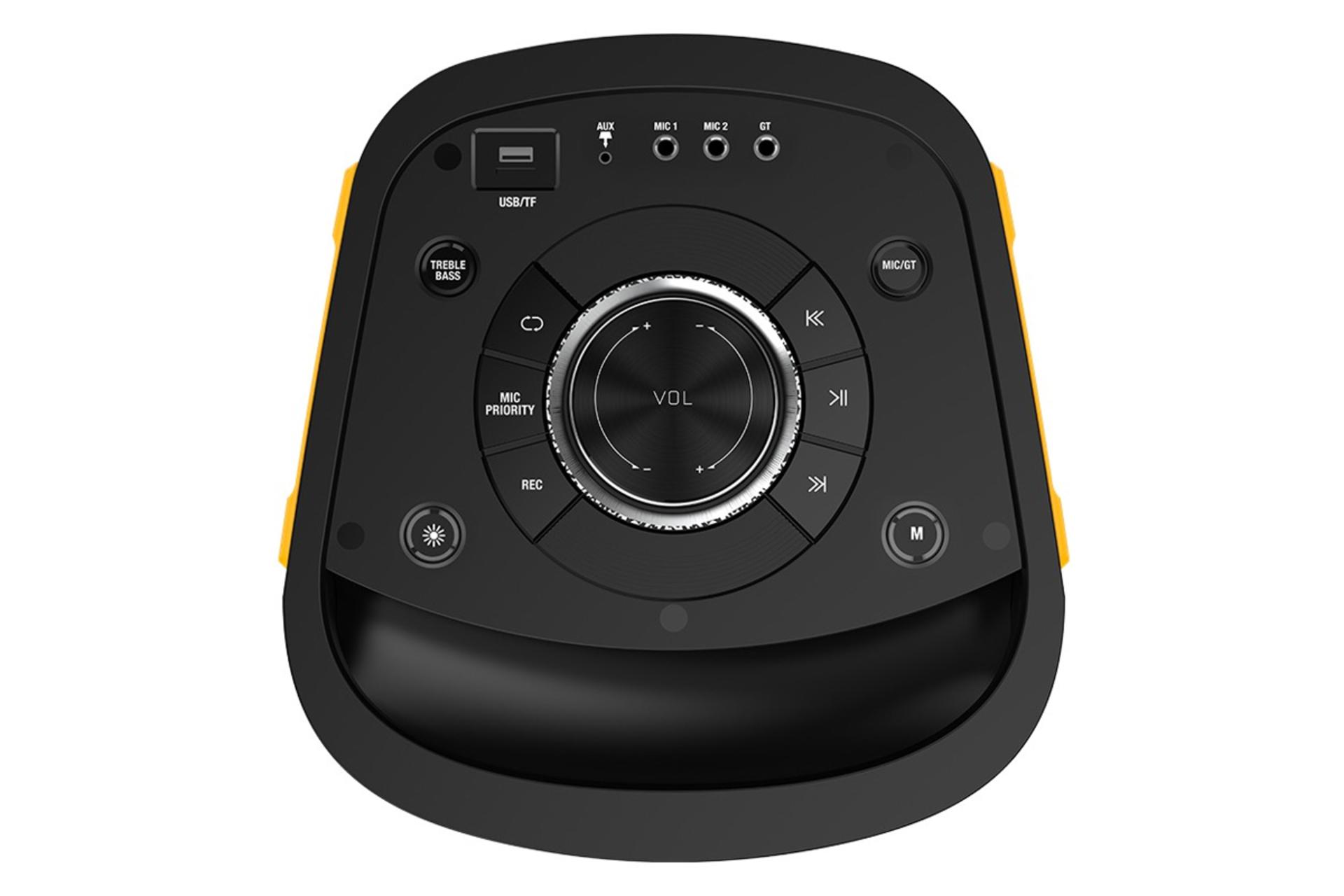 نمای بالا و دکمه های اسپیکر گلتیج Sound Box – SP02