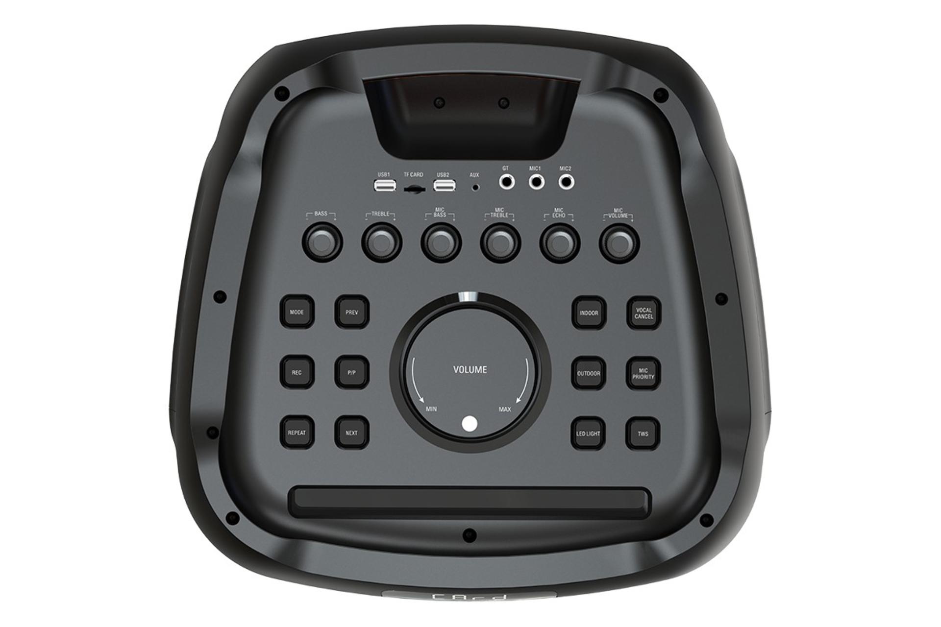 نمای بالا و دکمه های کنترل اسپیکر گلتیج Sound Box – SP01