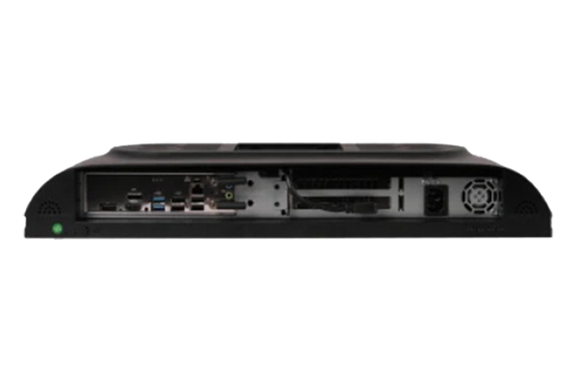 نمای لبه پایین کامپیوتر همه کاره ZPA-241K زد پلاس با نمایش درگاه ها