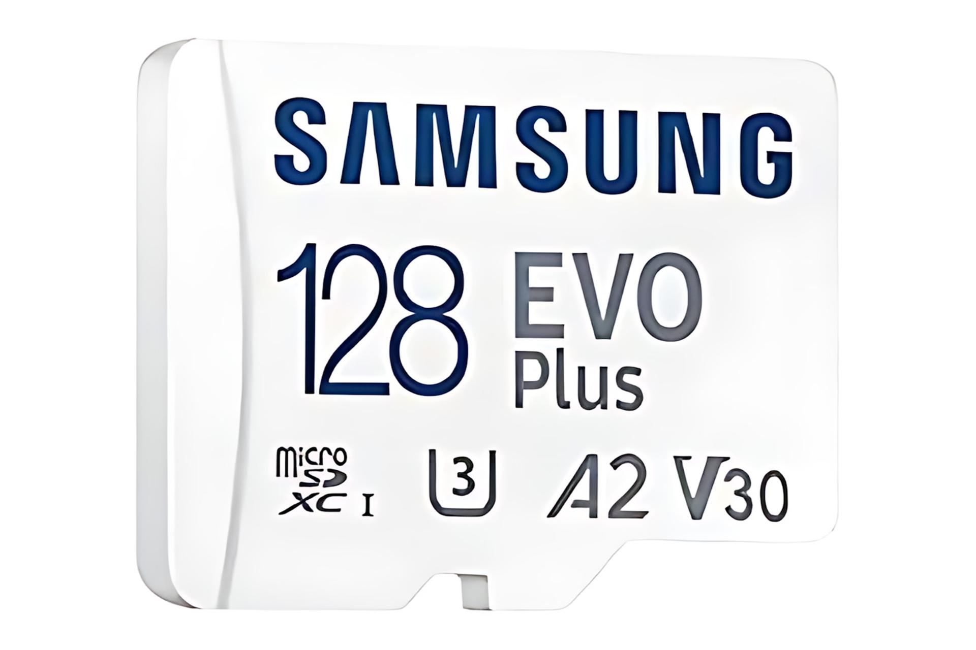 نمای کناری کارت حافظه سامسونگ Samsung EVO Plus A2 V30 microSDXC Class 10 UHS-I U3 256GB