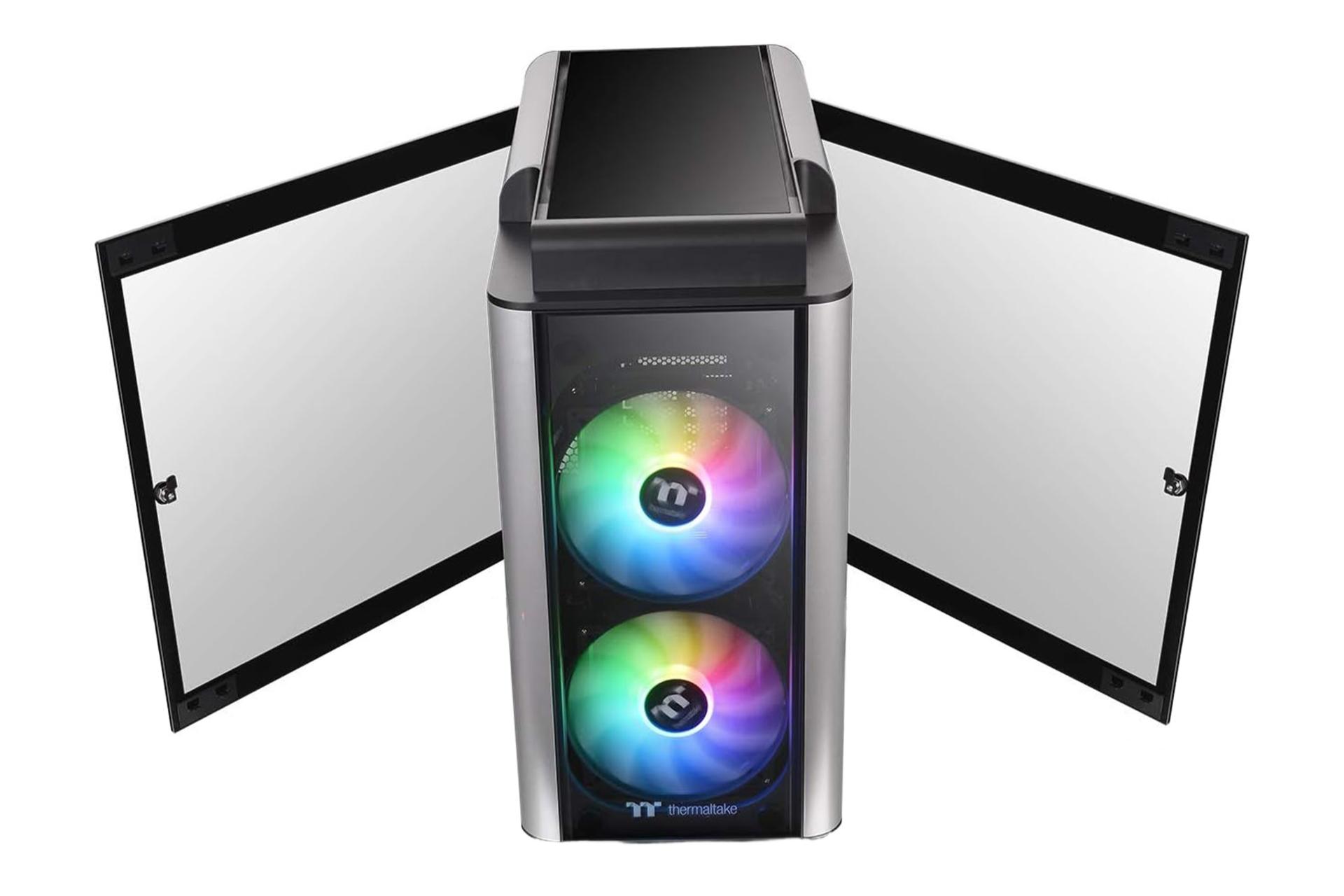 نمای رو به روی کیس کامپیوتر ترمالتیک Level 20 GT ARGB با نمایش پنل جلو و درب های پنل کناری