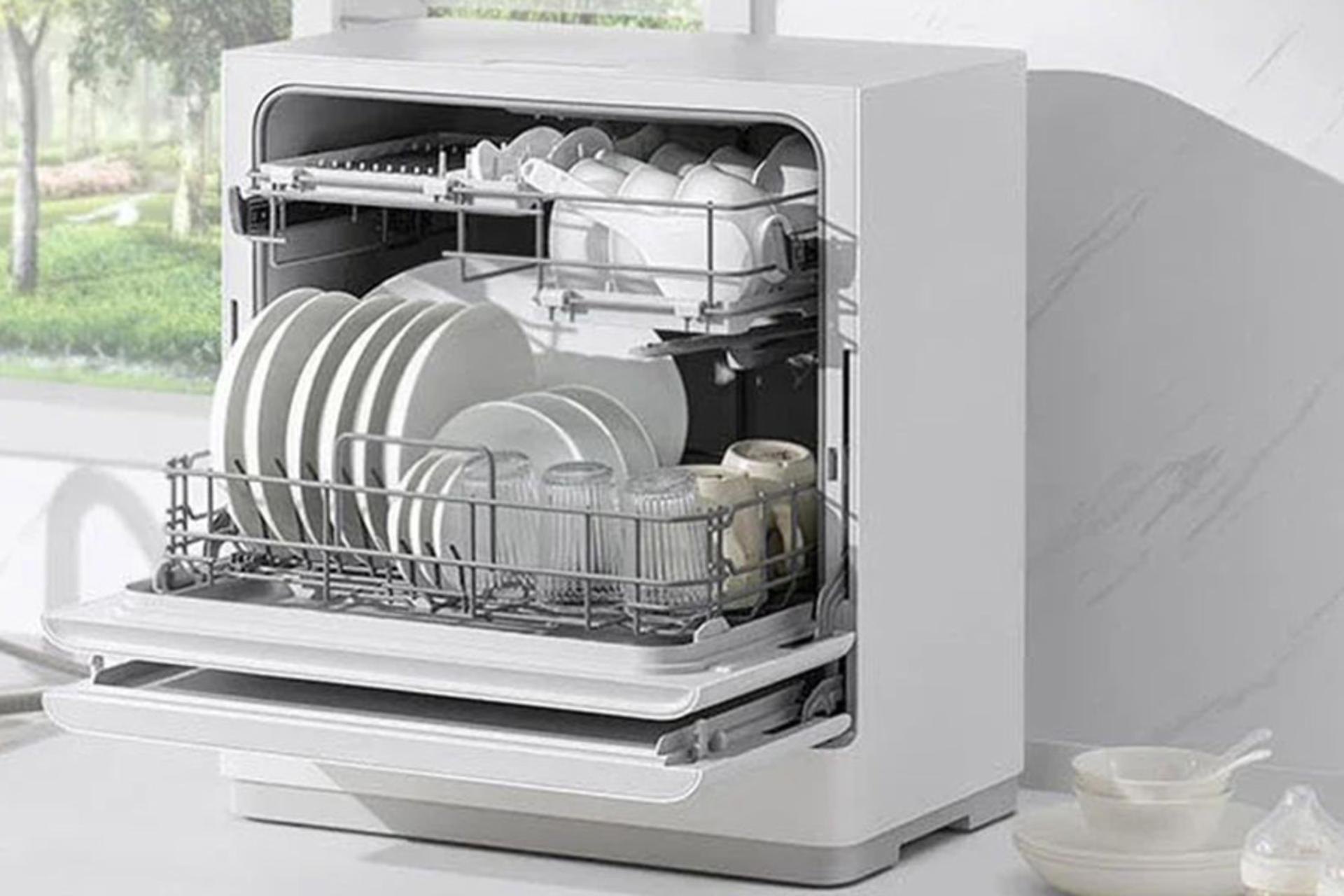 ماشین ظرفشویی شیائومی Xiaomi Mijia S1 درب باز نمای داخل