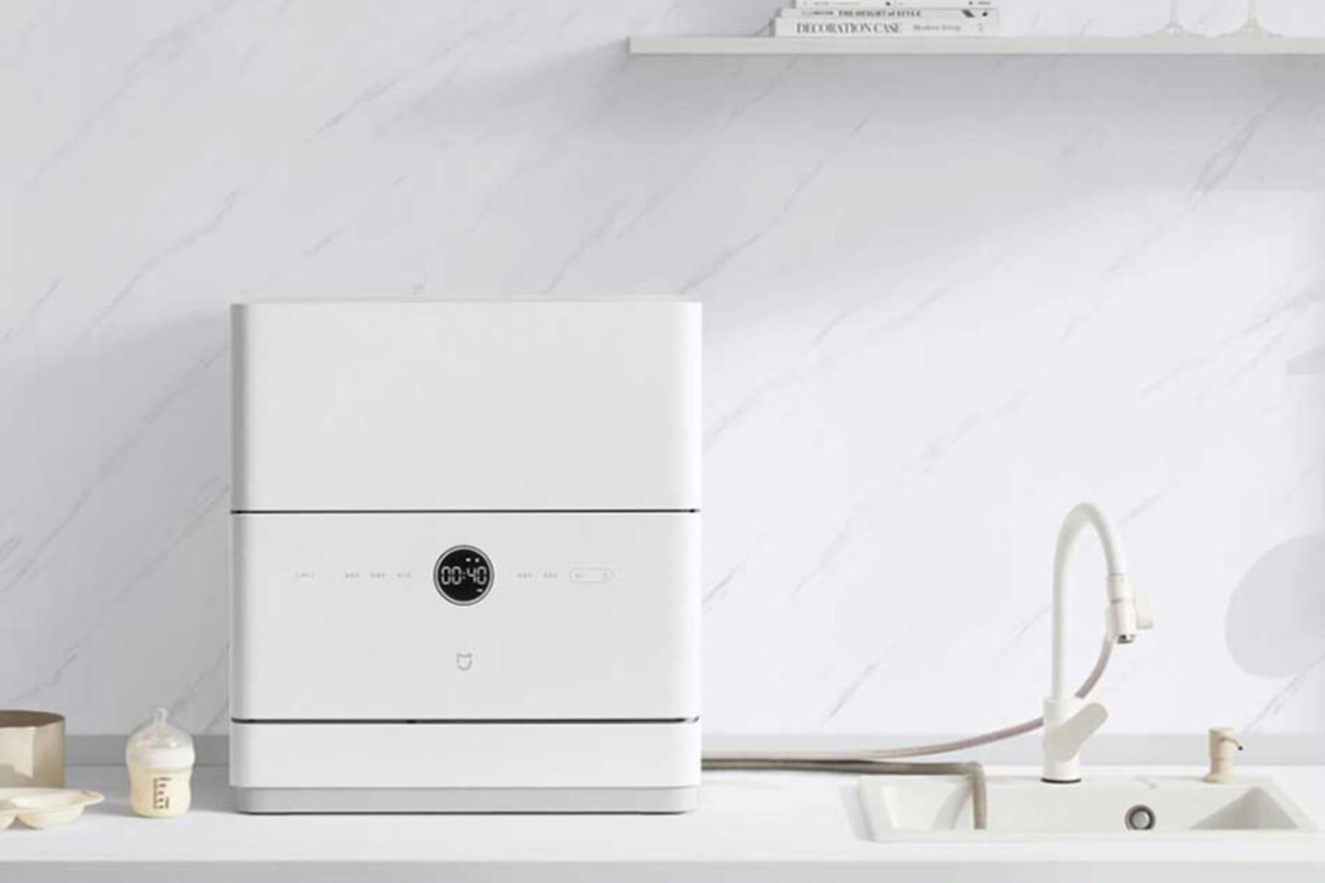 ماشین ظرفشویی شیائومی Xiaomi Mijia S1 روی میز آشپزخانه