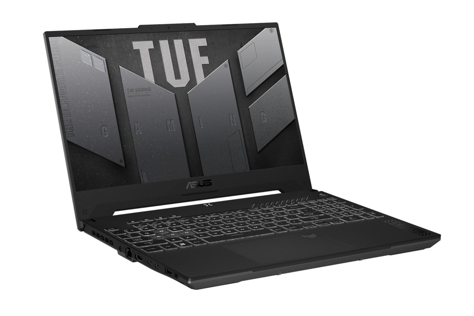 لپ تاپ ایسوس ASUS TUF Gaming F15 FX507ZI نمای جلو و چپ