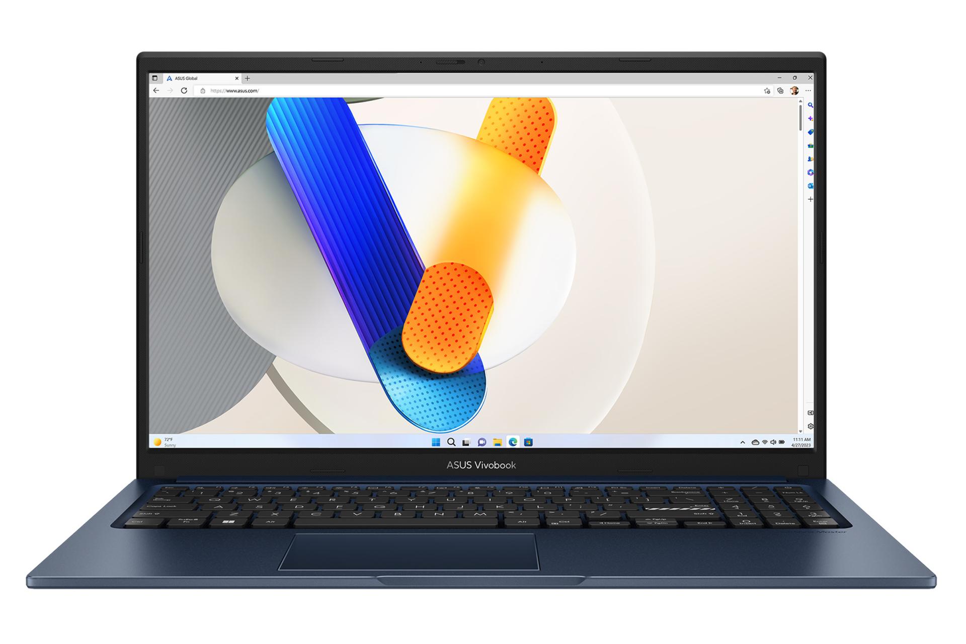مرجع متخصصين ايران لپ تاپ ايسوس ASUS VivoBook 15 X1504VA رنگ آبي نماي جلو