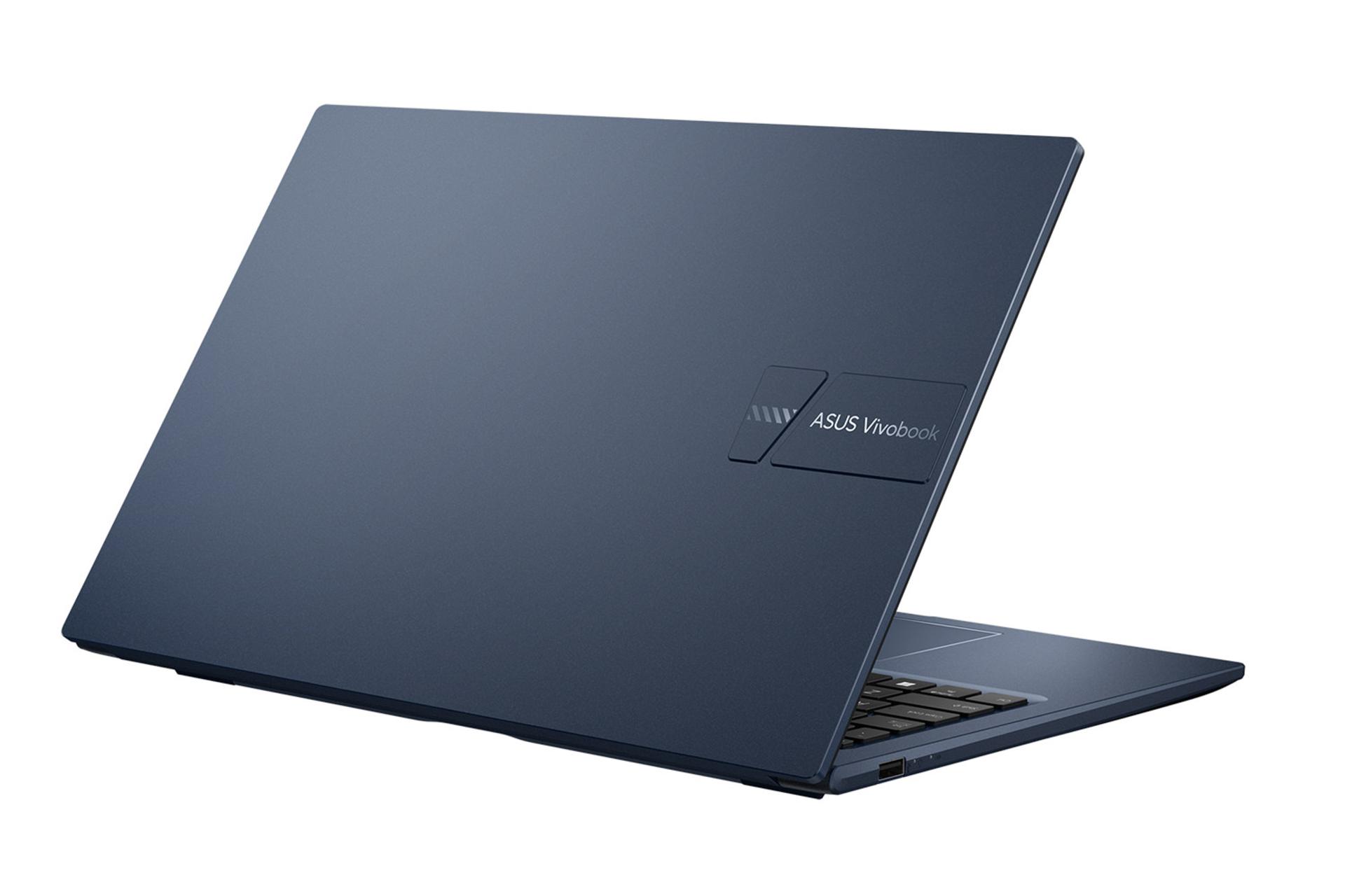 لپ تاپ ایسوس ASUS VivoBook 15 R1504VA نمای پشت و درگاه های چپ رنگ آبی