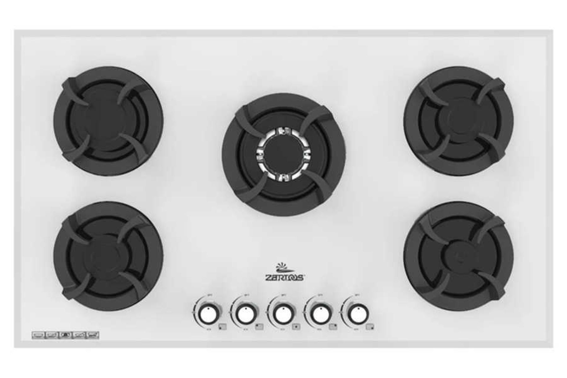 نمای بالای اجاق گاز صفحه ای زرتوس ZG5009W رنگ سفید