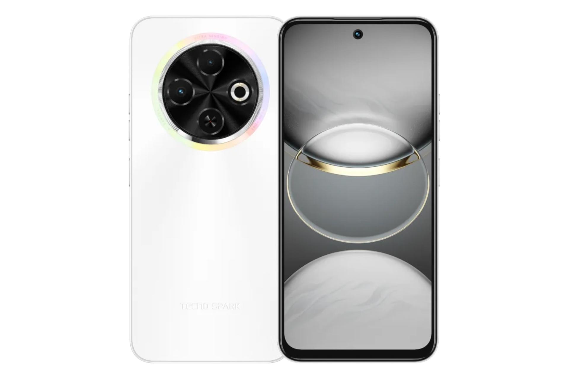 پنل جلو و پشت گوشی موبایل اسپارک 30C تکنو سفید / Tecno Spark 30C