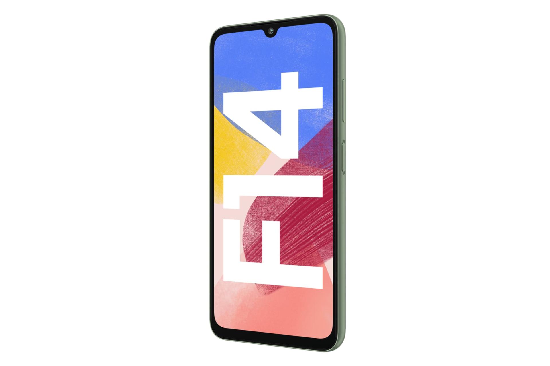 سمت راست پنل جلوی گوشی موبایل گلکسی F14 سامسونگ 4G سبز / Samsung Galaxy F14 4G