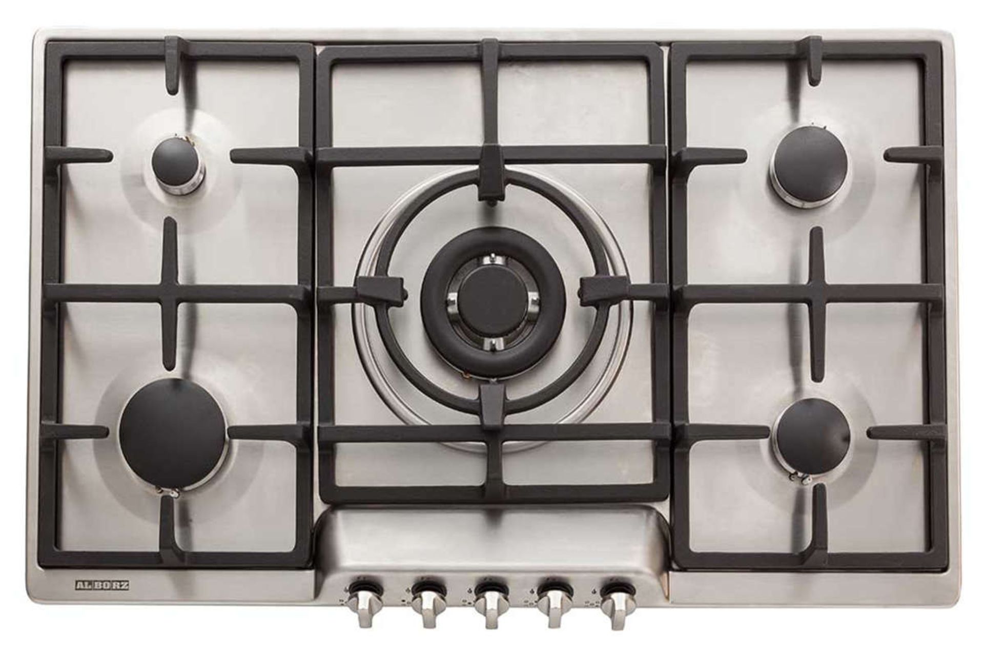 نمای بالای اجاق گاز صفحه ای استیل البرز S-5907