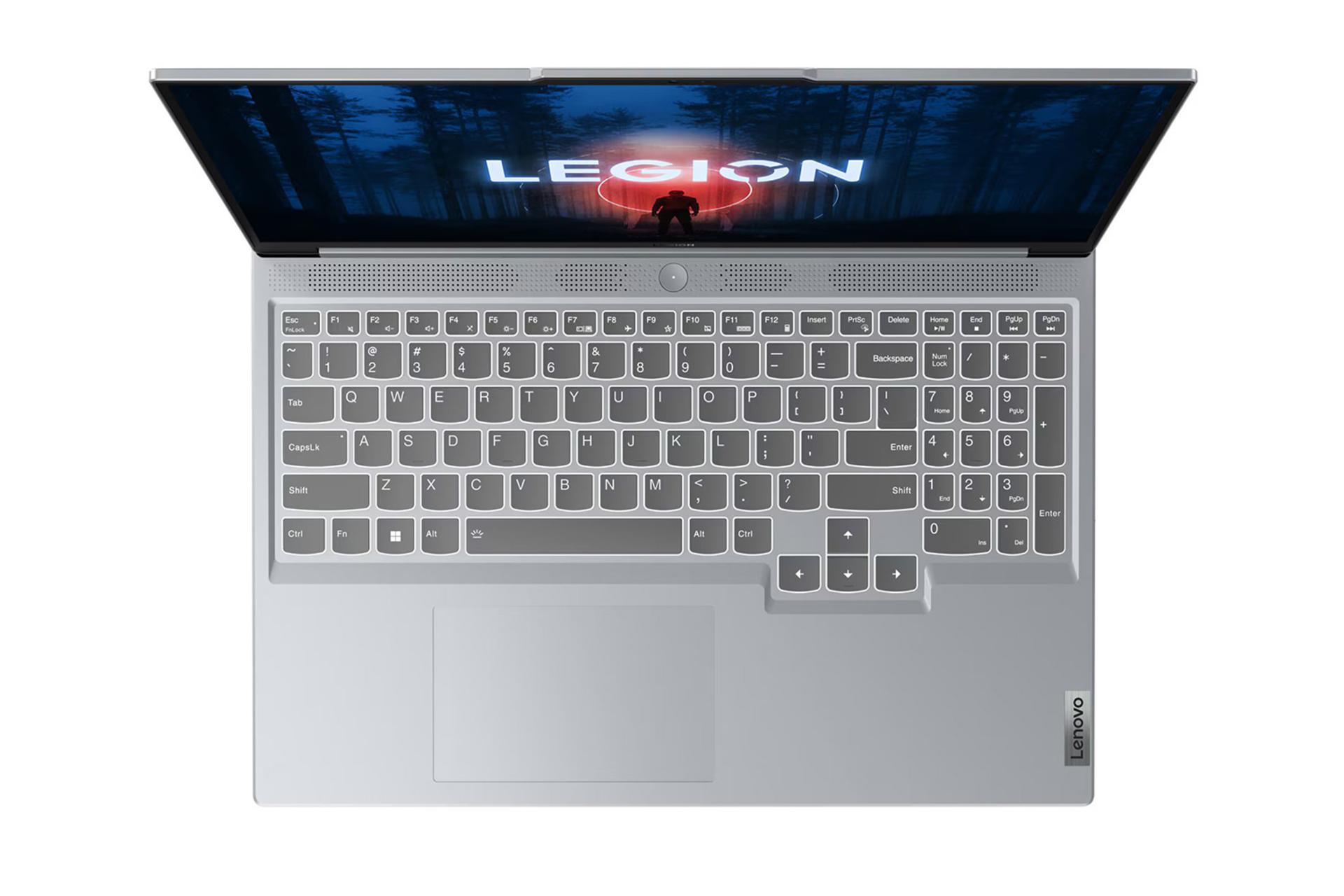 لپ تاپ لنوو Lenovo Legion Slim 5 16APH8 نمای بالا و کیبورد