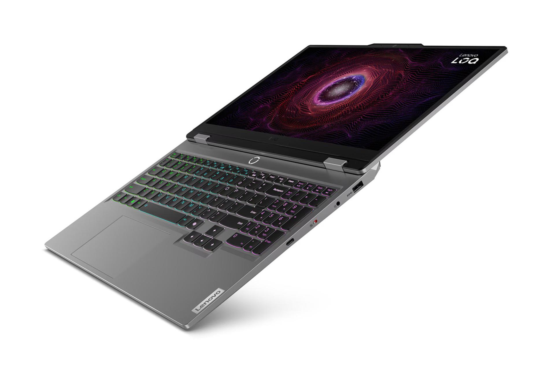 لپ تاپ لنوو Lenovo LOQ 15AHP9 نمای جانبی فلت