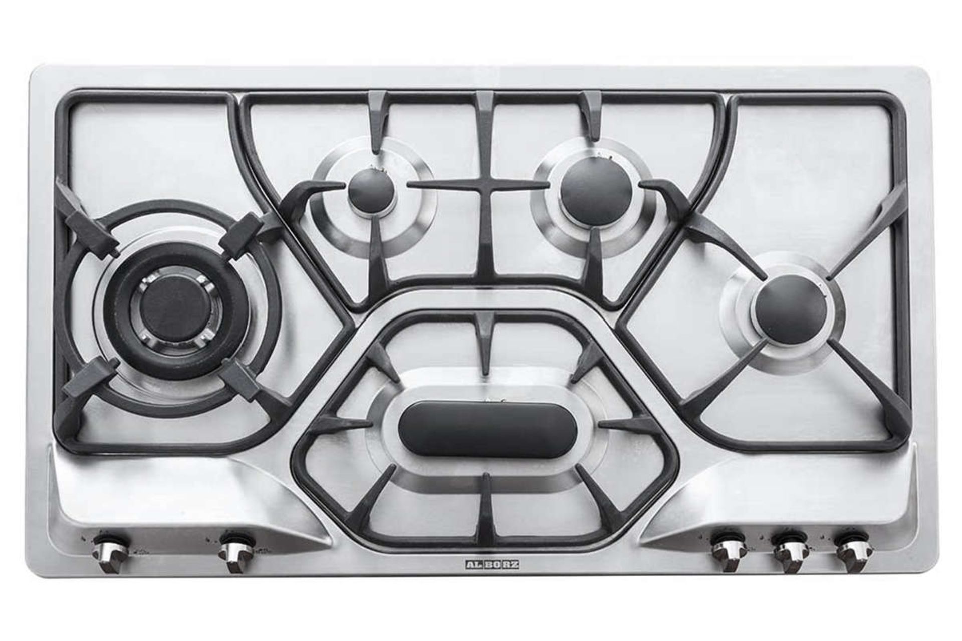 نمای بالای اجاق گاز صفحه ای استیل البرز S-5908