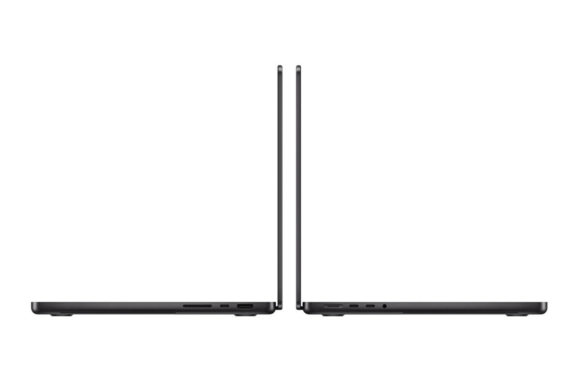 مرجع متخصصين ايران لپ تاپ اپل مك بوك پرو Apple Macbook Pro 14 2023 نماي جانبي باز و درگاه ها