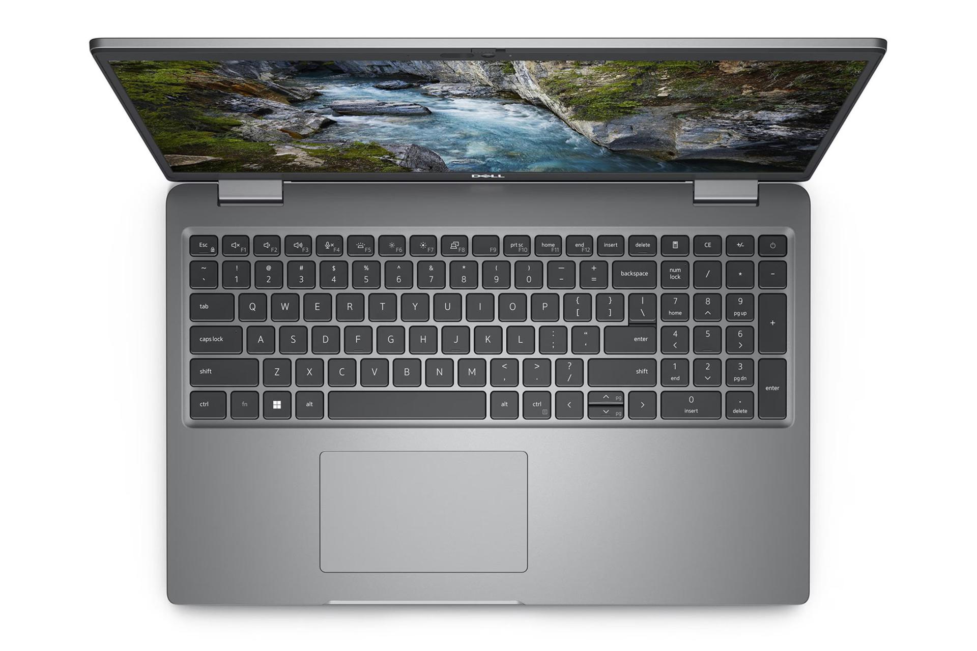 لپ تاپ دل Dell Precision 3581 نمای بالا و کیبورد