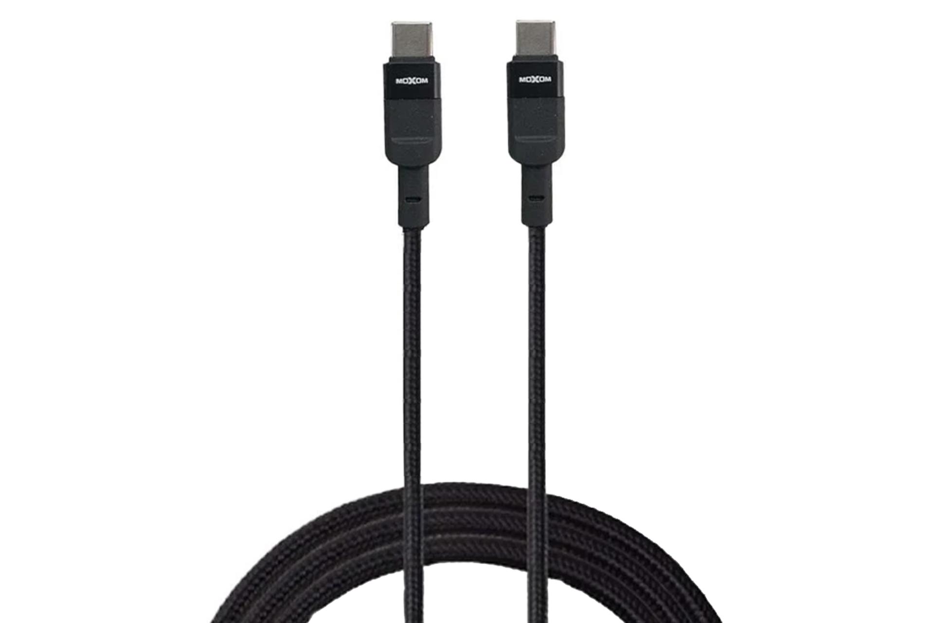 کابل شارژ USB موکسوم Type-C به Type-C مدل MX-CB142 با طول 1 متر رنگ مشکی