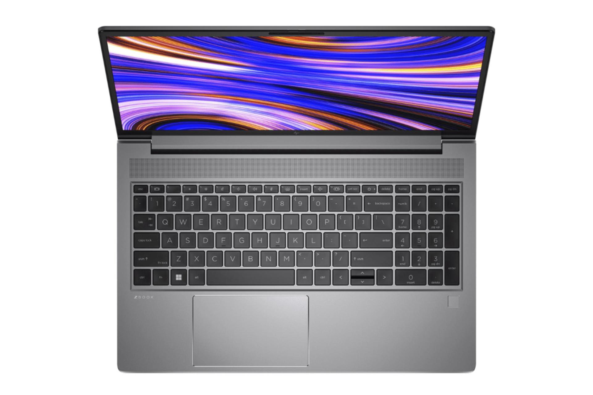 لپ تاپ اچ پی HP Zbook Power G10 A نمای بالا و کیبورد