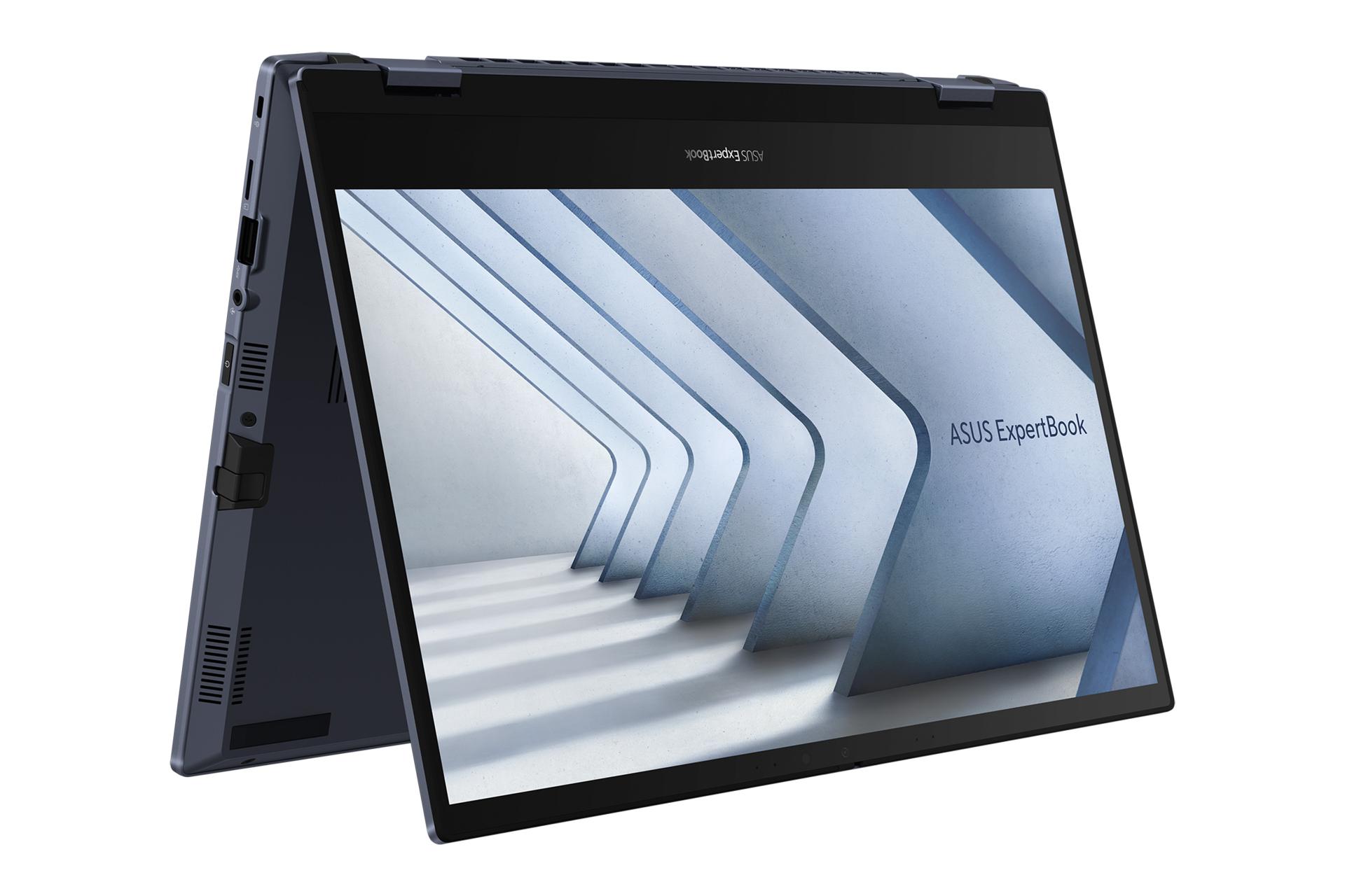 نمای حالت استند لپ تاپ ExpertBook B5 Flip B5402F ایسوس