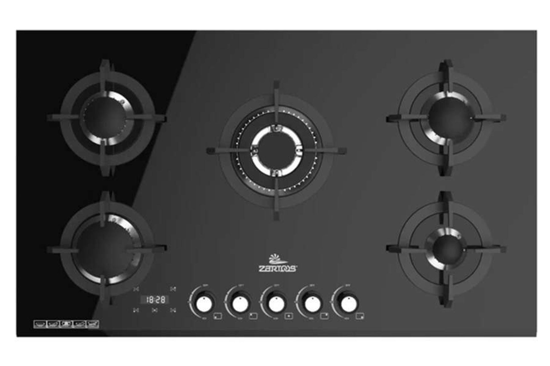 نمای بالای اجاق گاز صفحه ای زرتوس ZG5012T