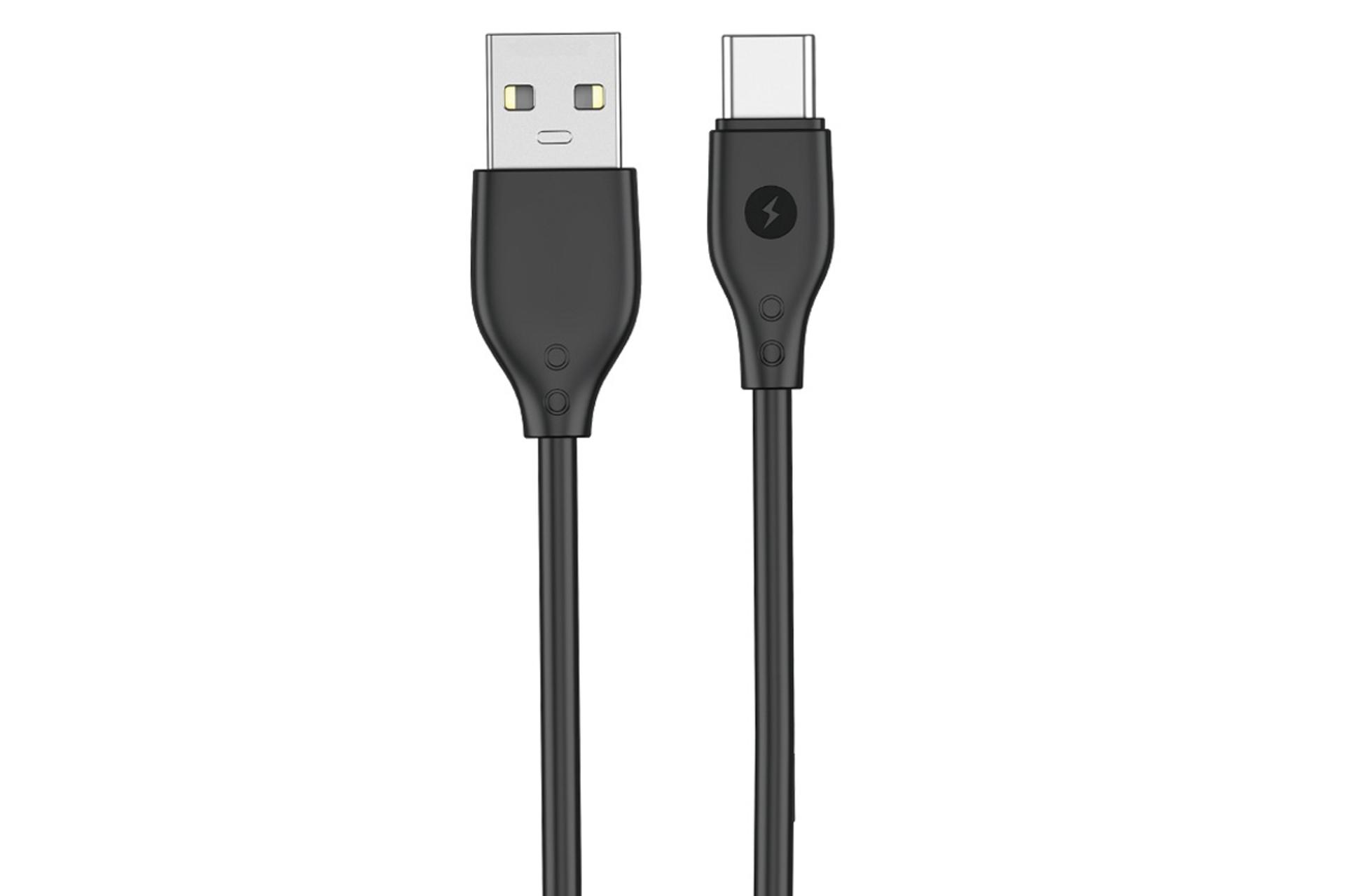 کابل شارژ USB ویوو Type-A به Type-C مدل Wi-C001 Pioneer با طول 1 متر رنگ مشکی