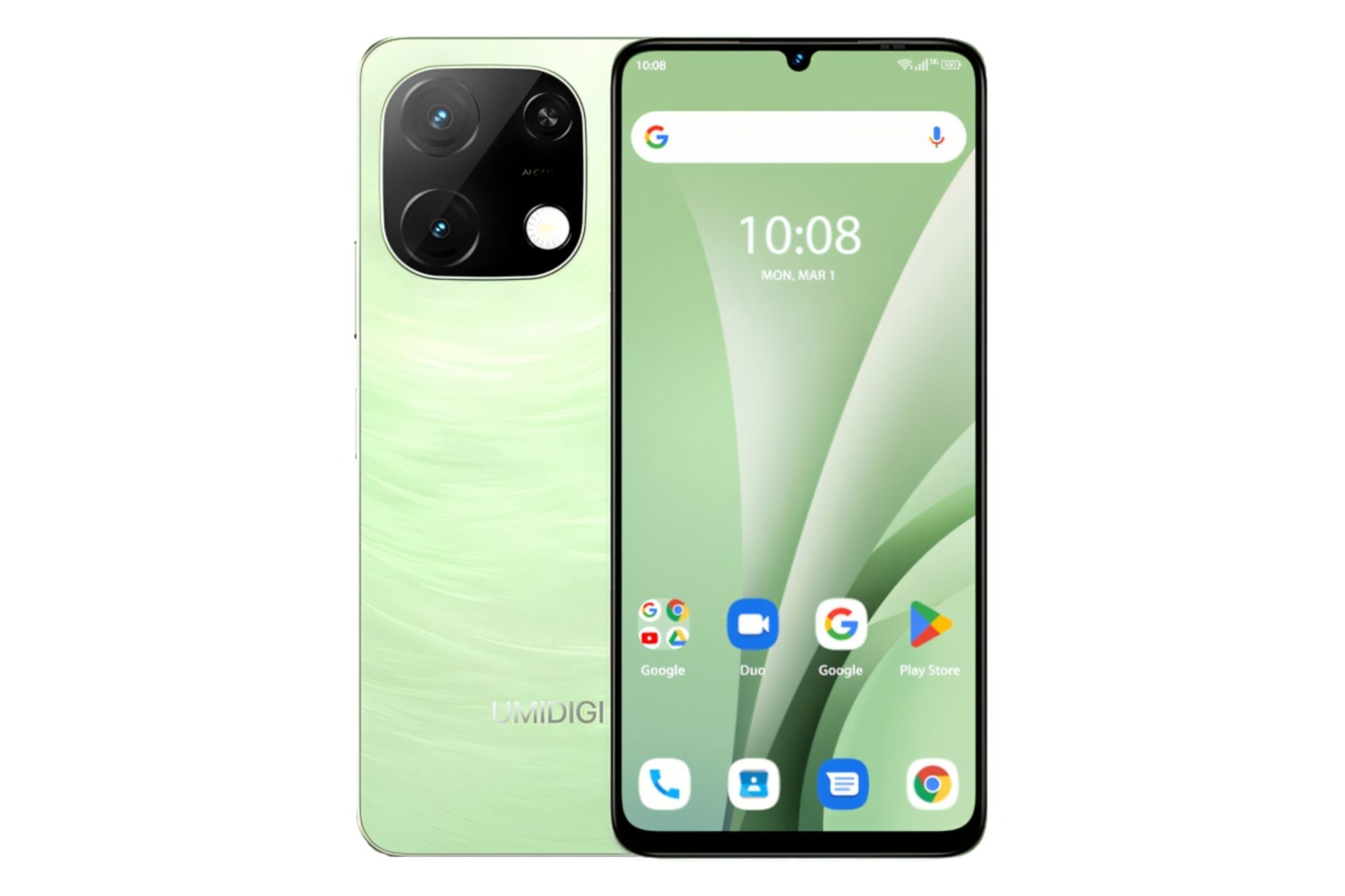 پنل جلو و پشت گوشی موبایل اومی دیجی UMIDIGI G9T سبز
