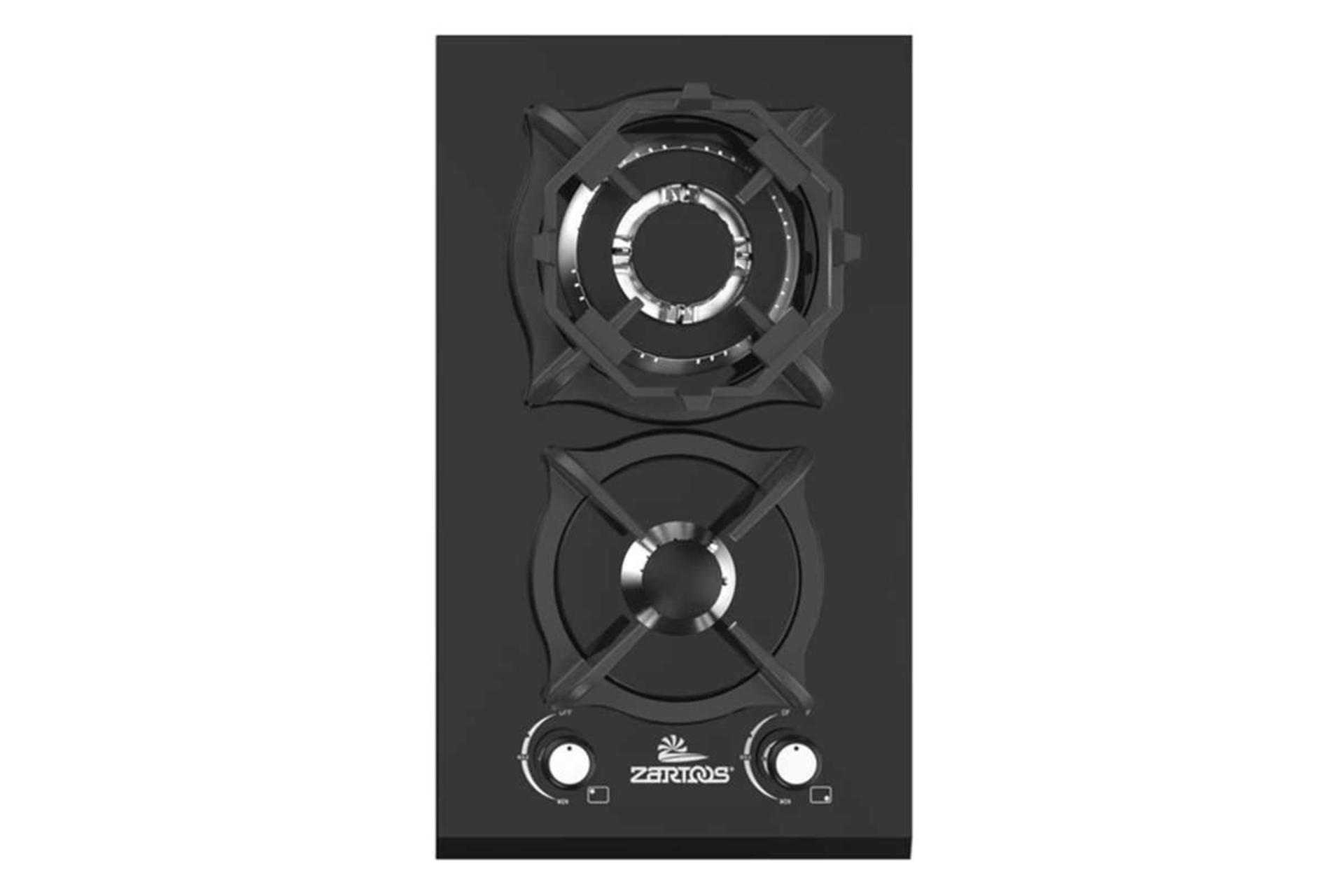 نمای بالای اجاق گاز صفحه ای زرتوس ZG2002