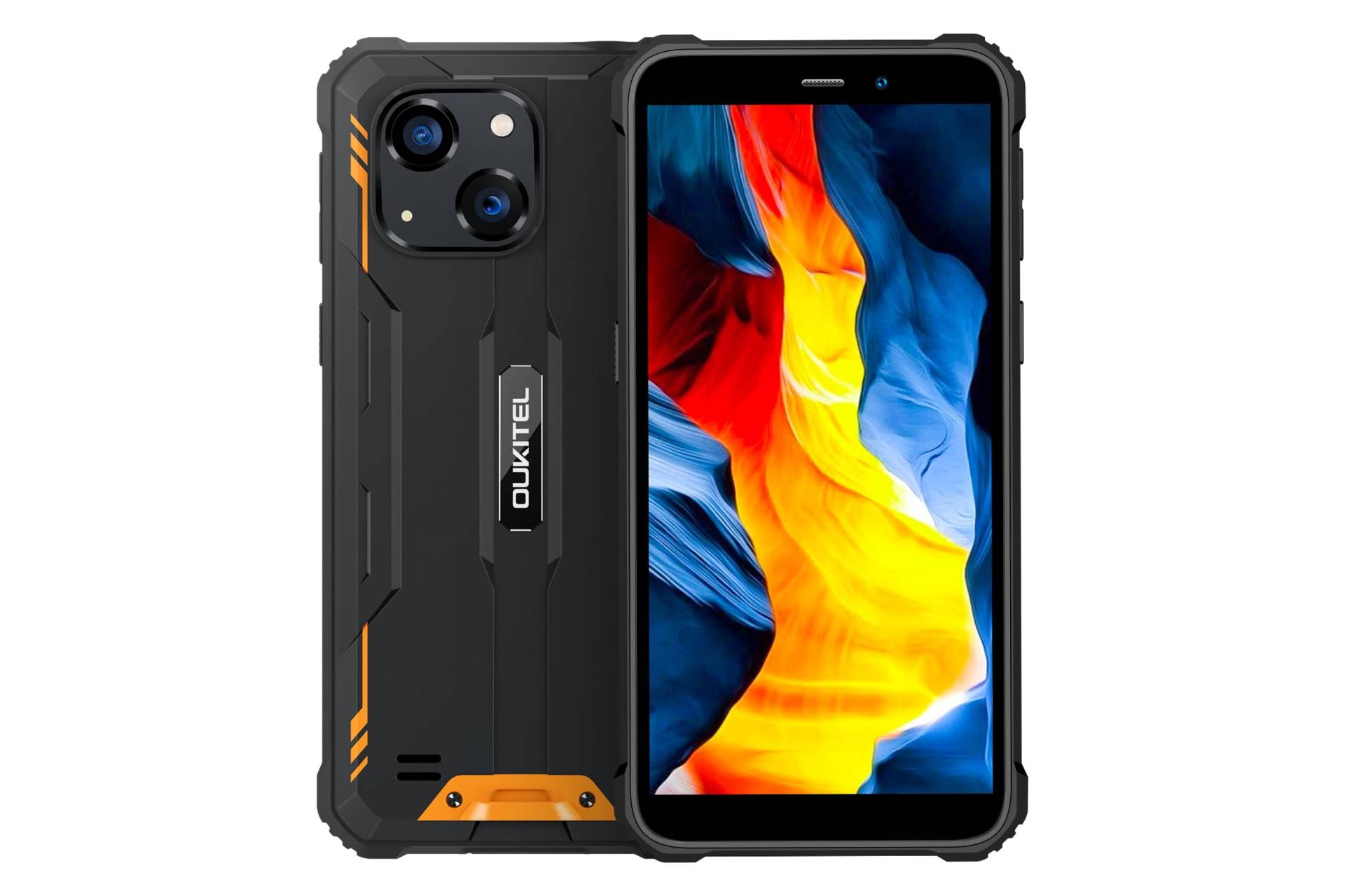 پنل جلو و پشت گوشی موبایل اوکیتل Oukitel G2 مشکی و نارنجی