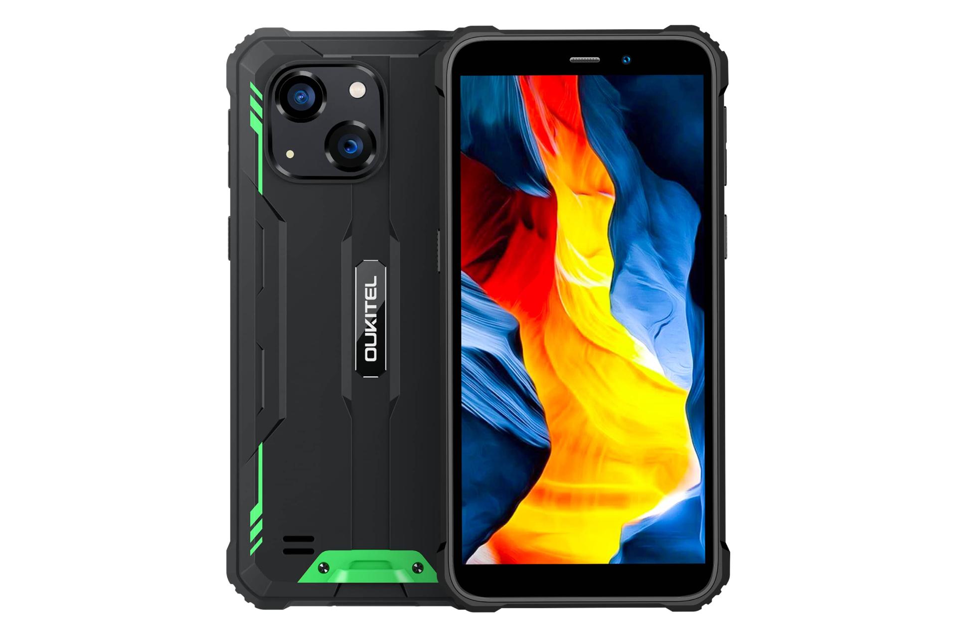 پنل جلو و پشت گوشی موبایل اوکیتل Oukitel G2 مشکی و سبز