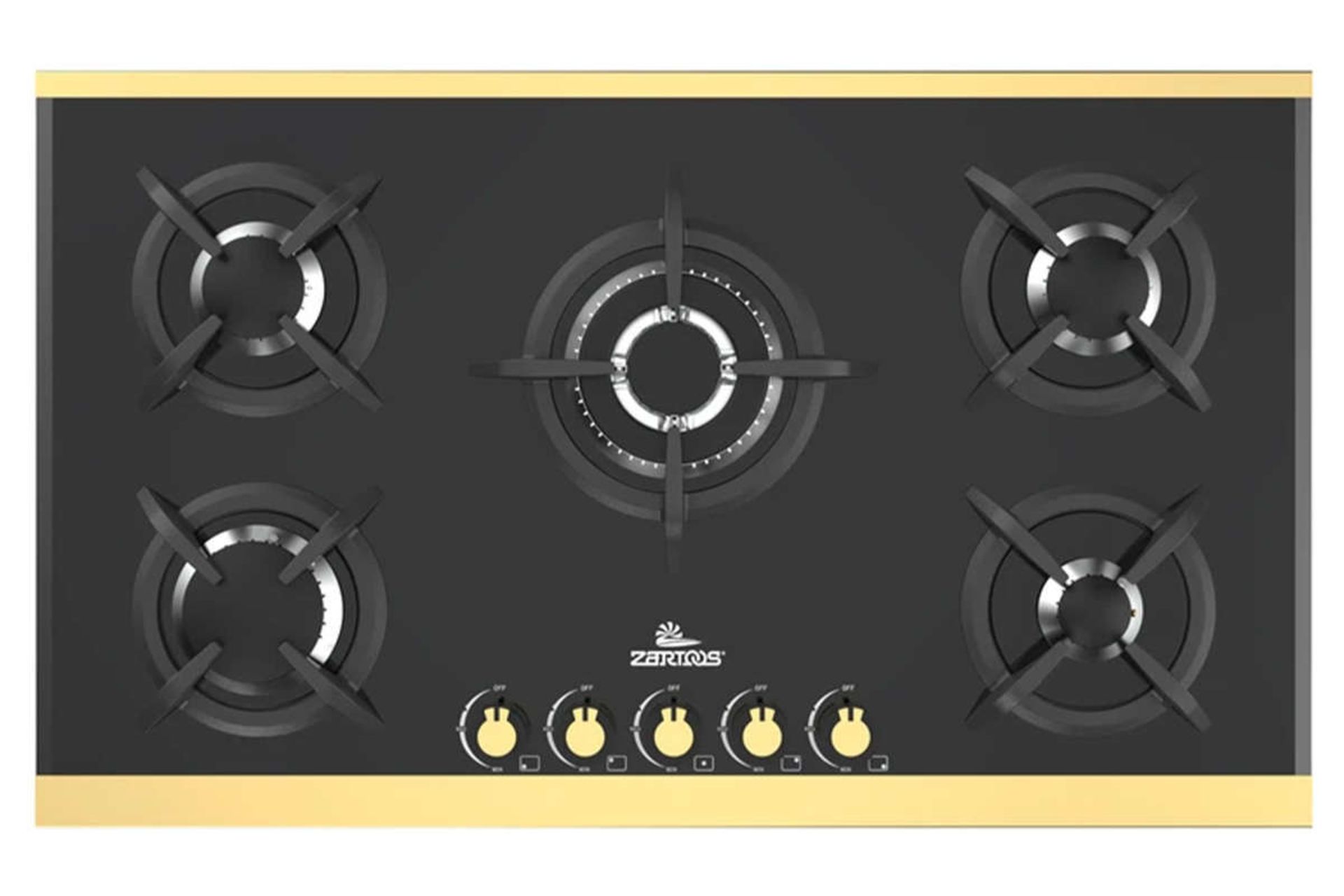 نمای بالای اجاق گاز صفحه ای زرتوس ZG5012Gold