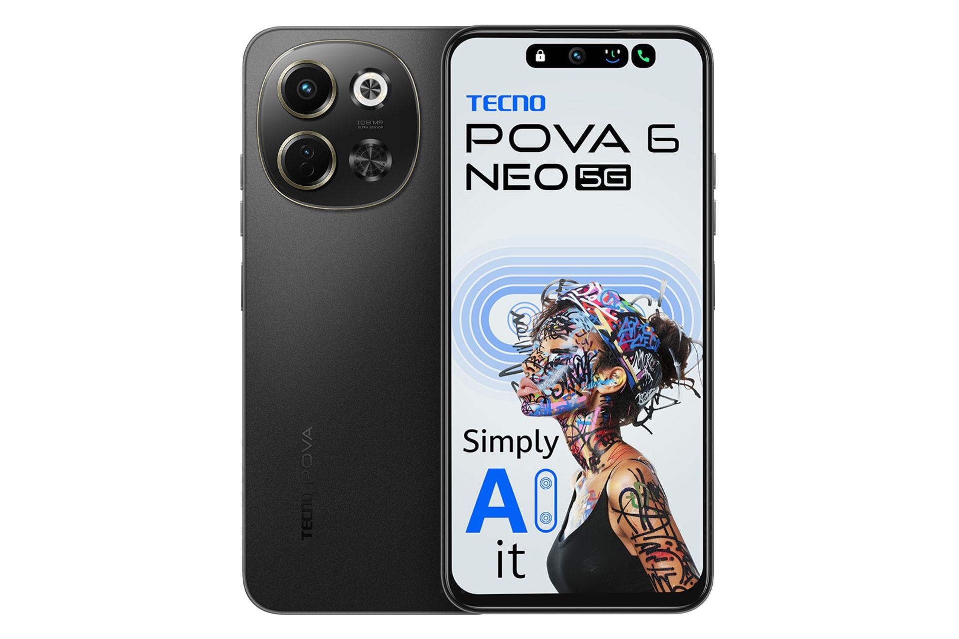 پنل جلو و پشت گوشی موبایل تکنو Tecno Pova 6 Neo 5G