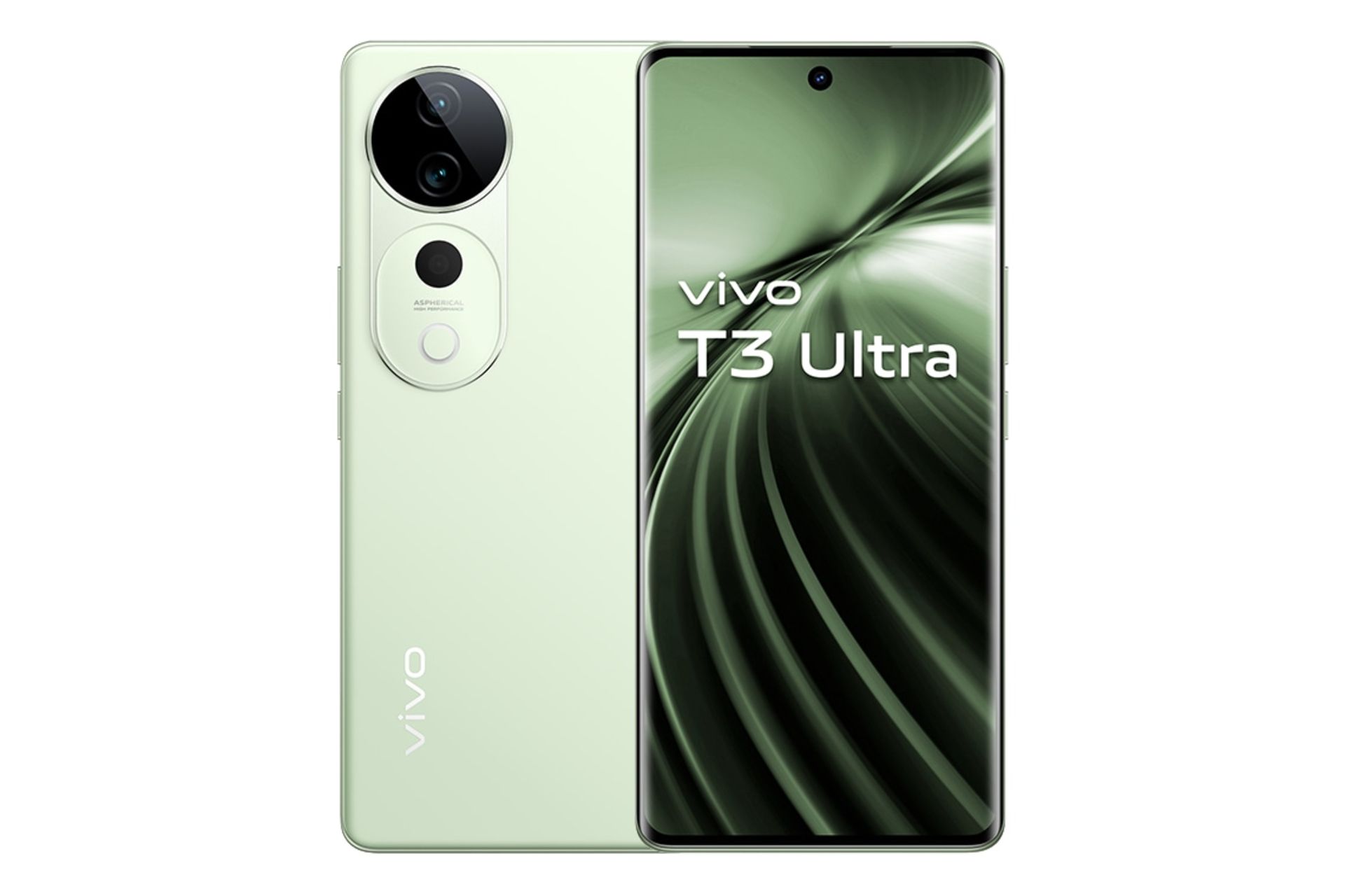 پنل جلو و پشت گوشی موبایل T3 اولترا ویوو سبز روشن / vivo T3 Ultra